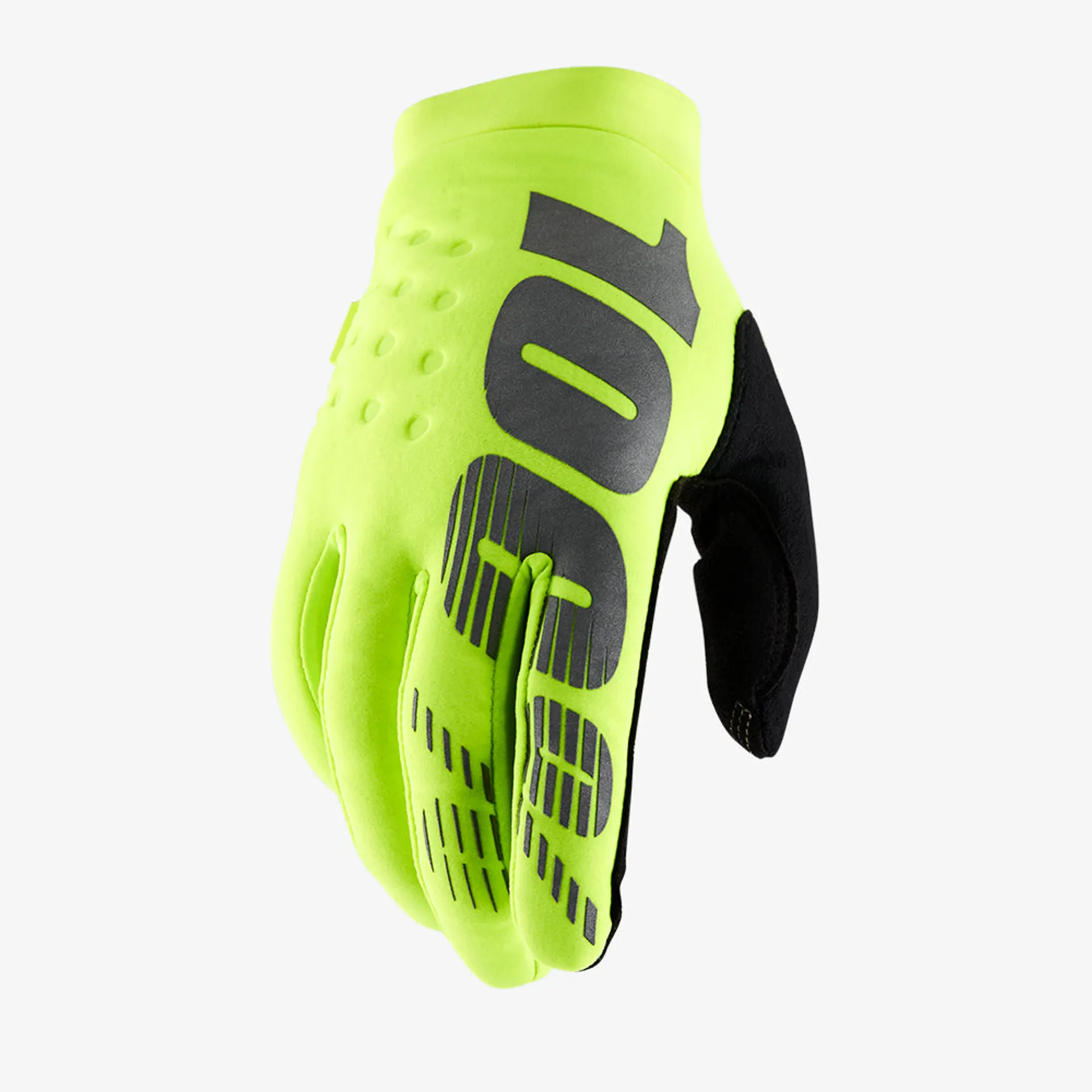 100% Brisker vinterhandsker - Neon gul - 100% - Motocross Parts