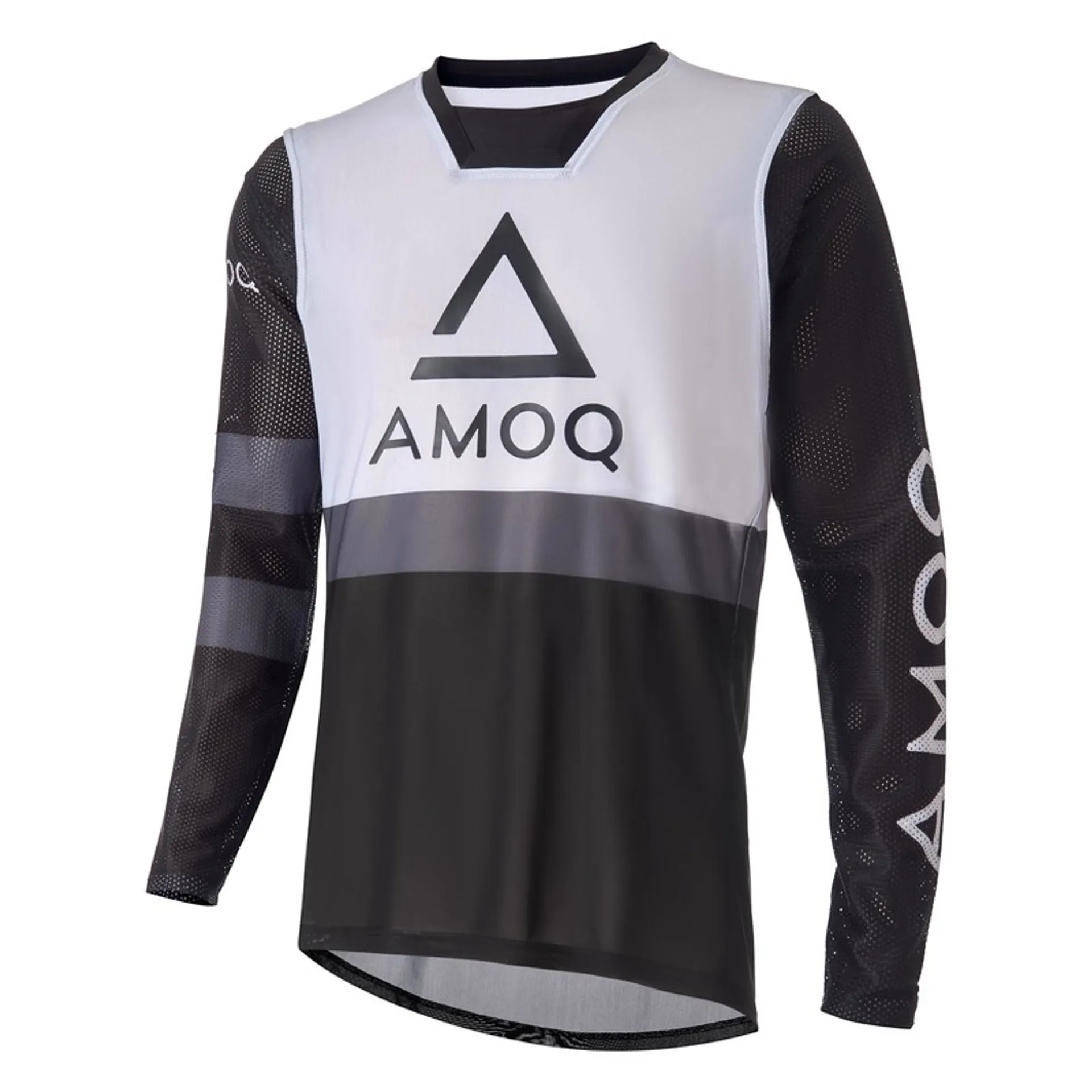 AMOQ Airline Mesh Jersey Black/White - AMOQ - Motocross Parts