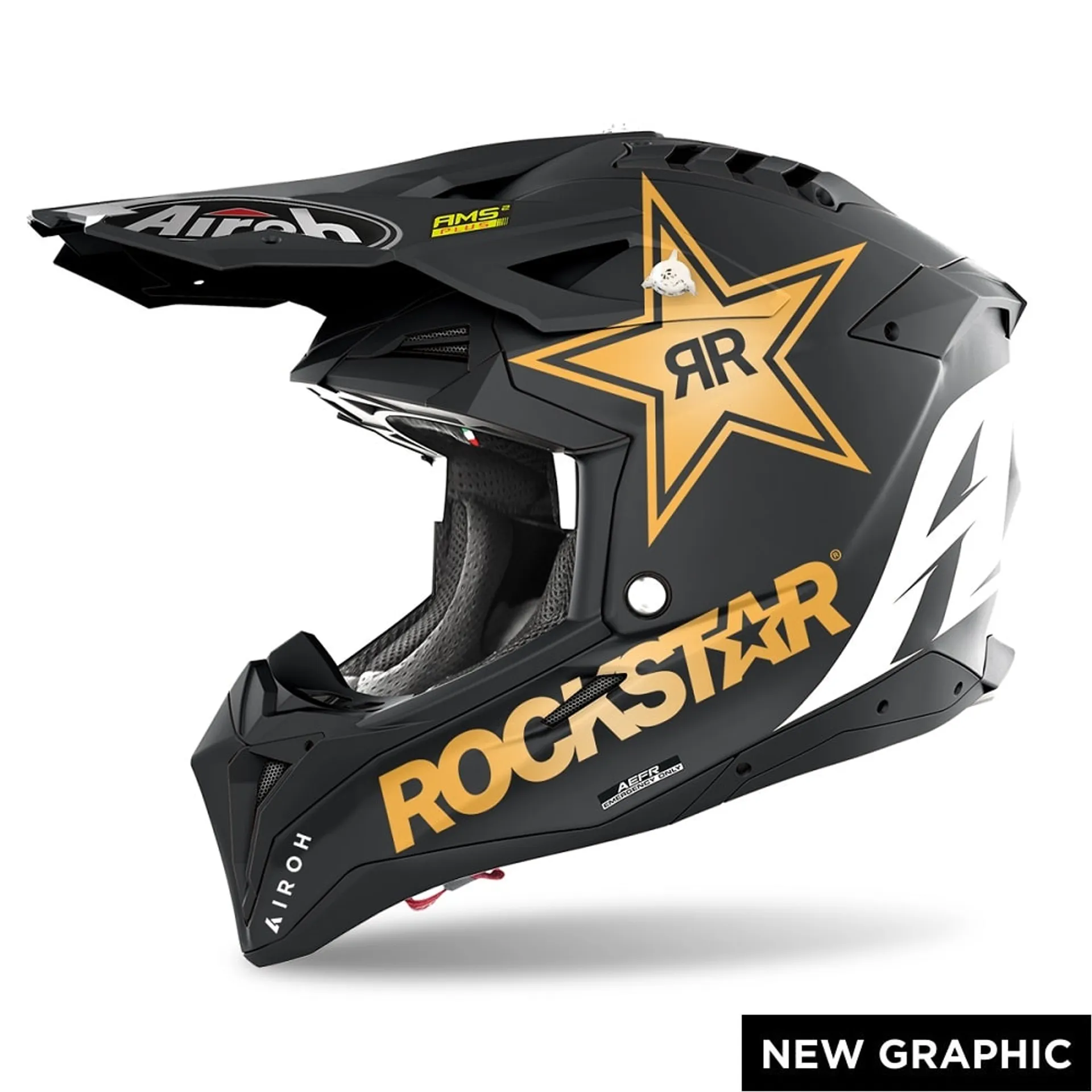 Airoh-hjelm Aviator 3 Rockstar 2022 - Airoh - Motocross Parts