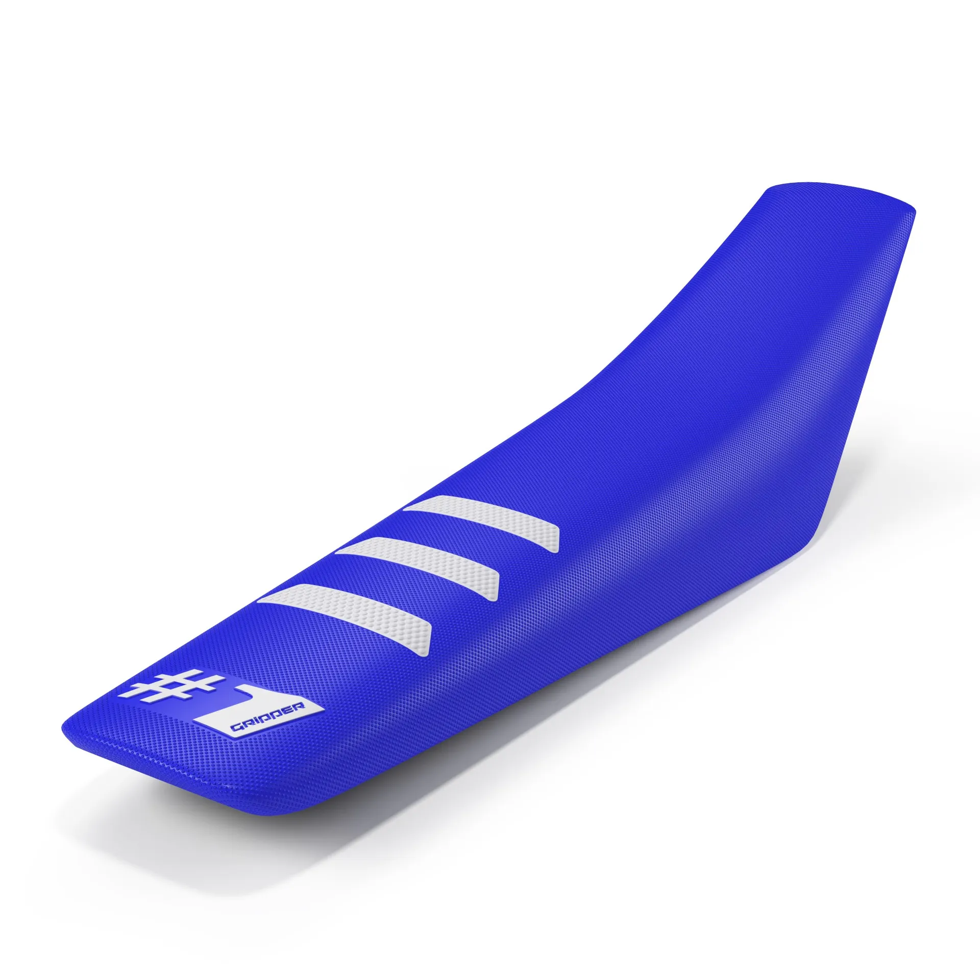 Onegripper LIGHT RIB-sædebetræk – Blå/hvid - Onegripper - Motocross Parts