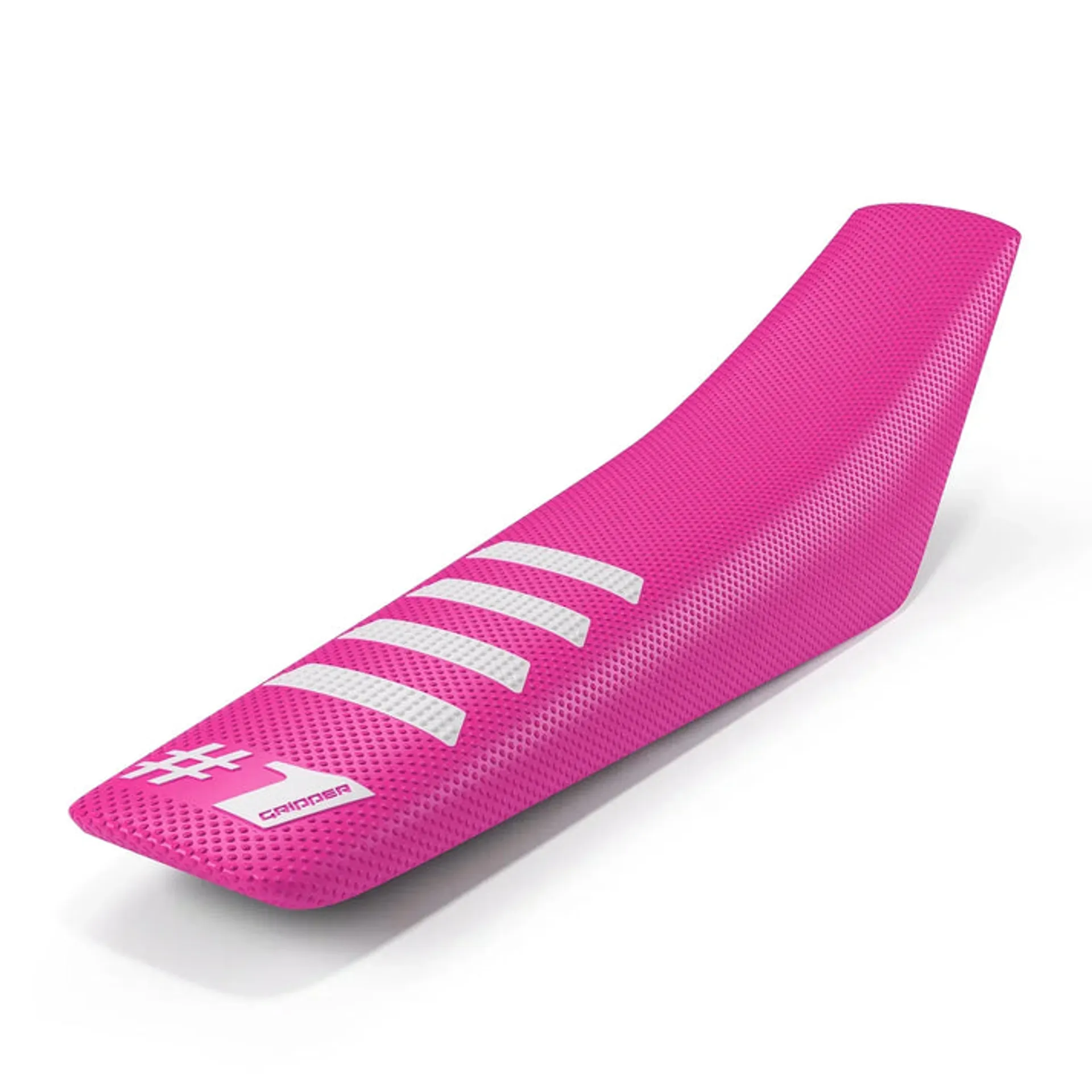 ONEGRIPPER-sitsöverdrag – RIBBAD – Rosa/vit ONEGRIPPER-sitsöverdrag – RIBBAD – Rosa/vit - OneGripper - Motocross Parts