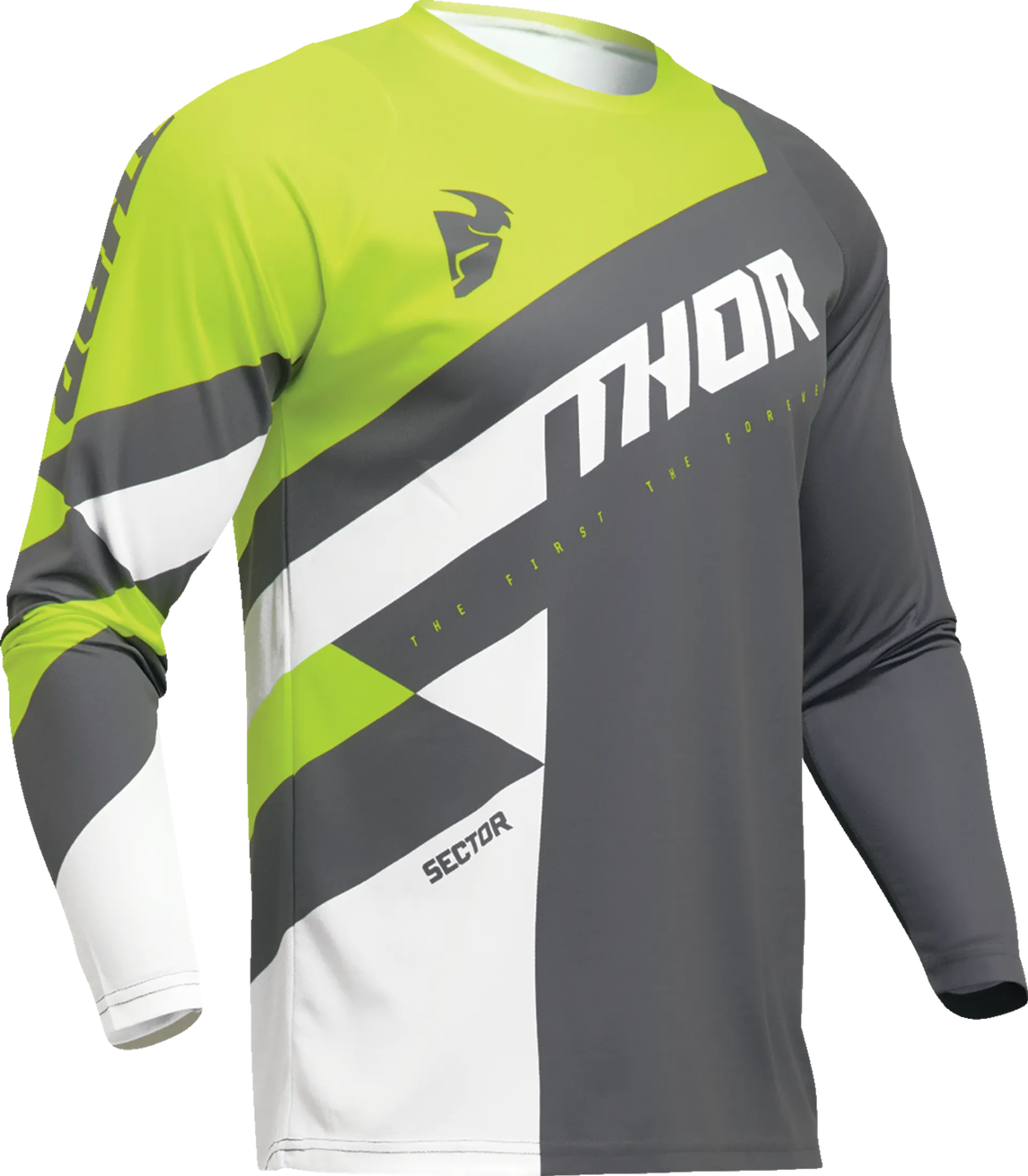 Thor trøje - Sector checker charcoal/acid - Thor - Motocross Parts