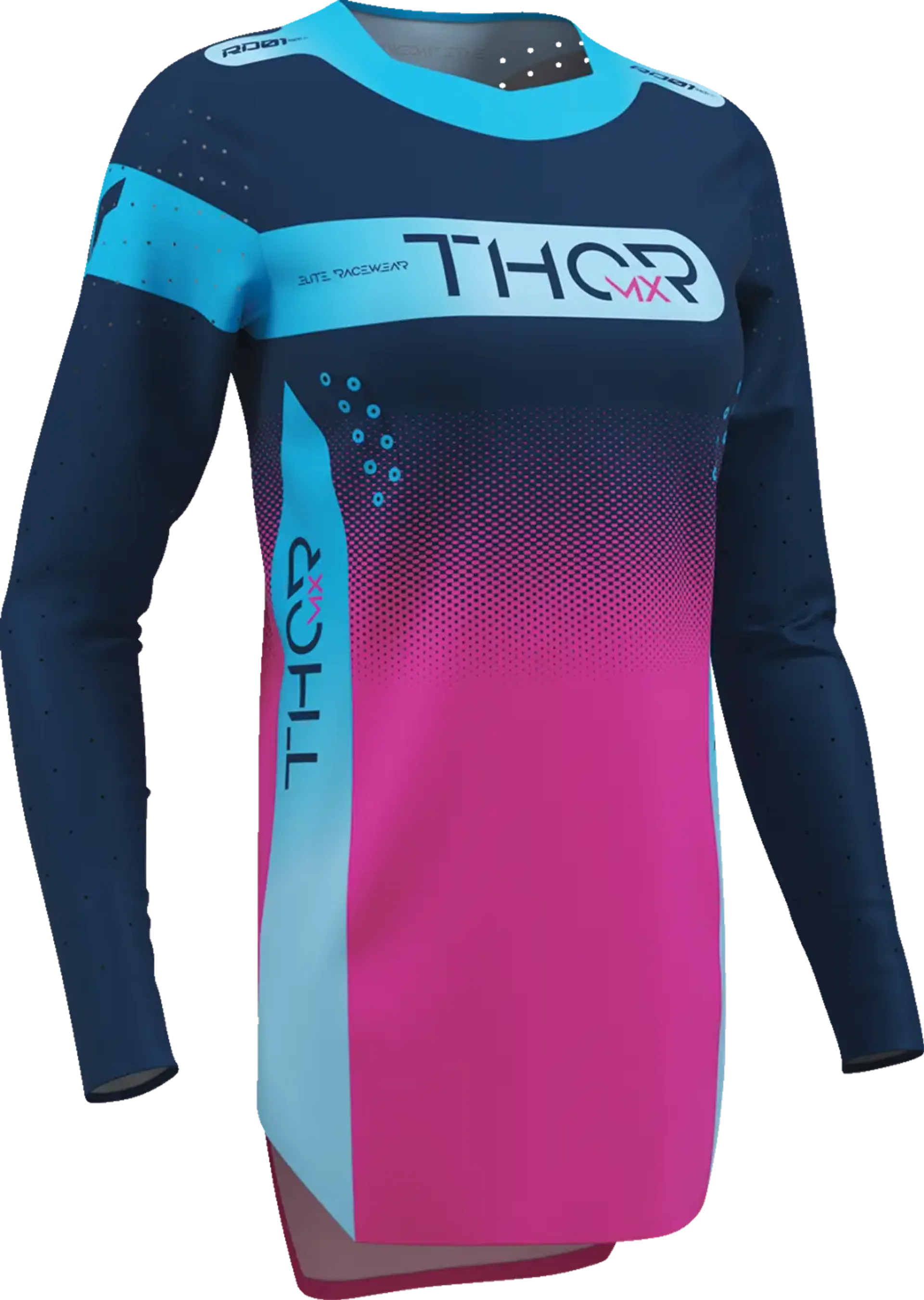 Thor Women Sportmode Jersey - Merge Navy/Fuchsia - Thor - Motocross Parts