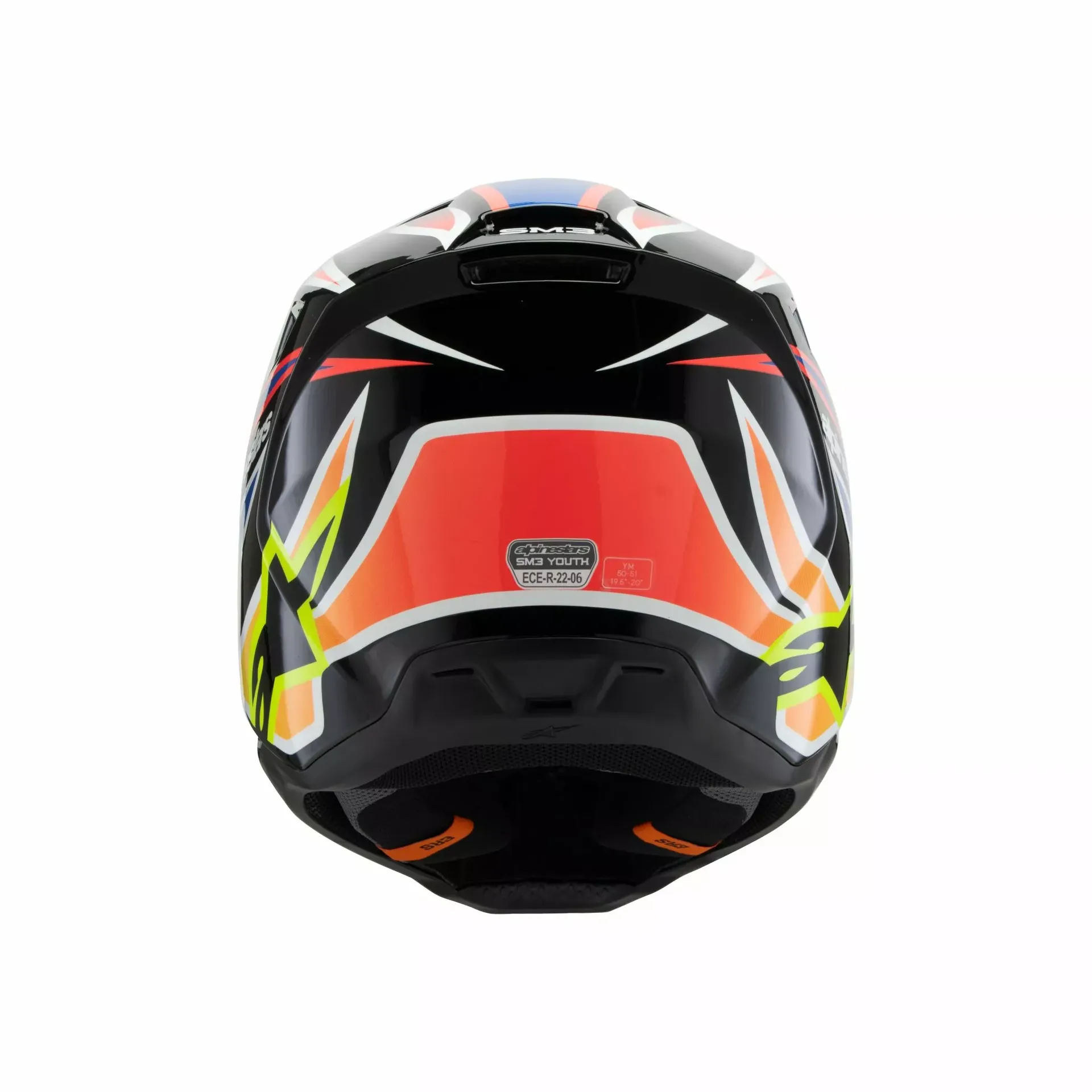 Alpinestars SM3 Børnehjelm - Wurx sort/gul/blå/rød - Alpinestars