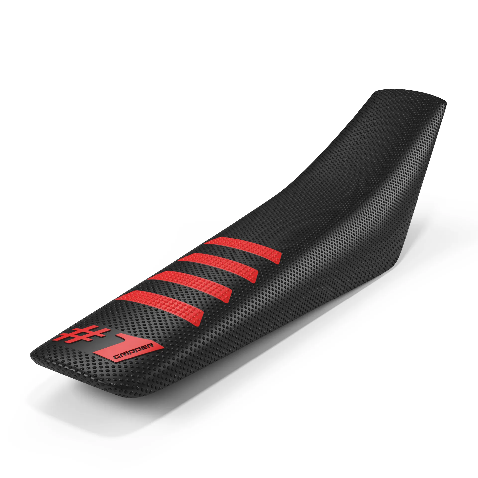 ONEGRIPPER Sædebetræk – RIBBET – Sort/Rød - OneGripper - Motocross Parts