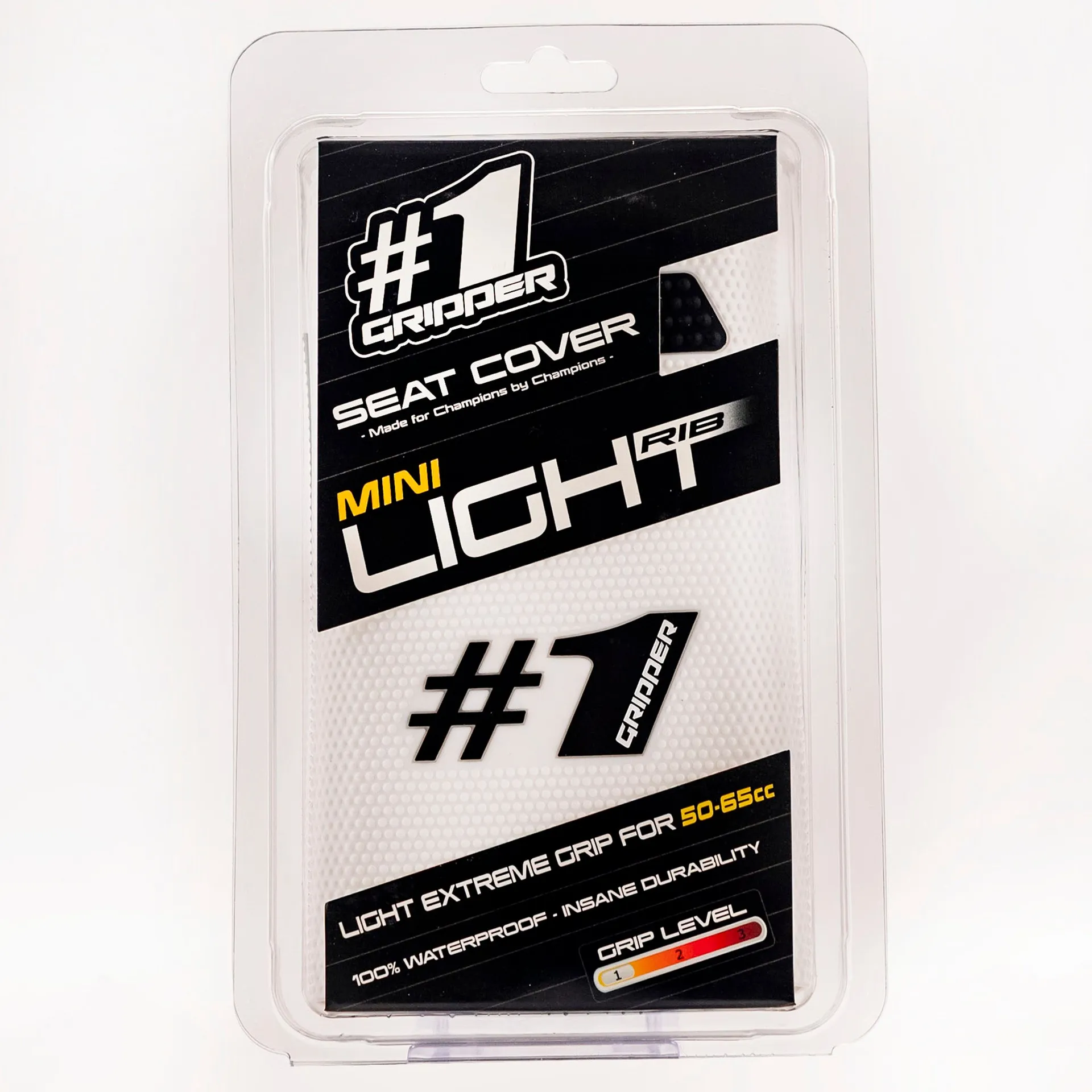Onegripper LIGHT RIB MINI-sædebetræk – hvid/sort - Onegripper