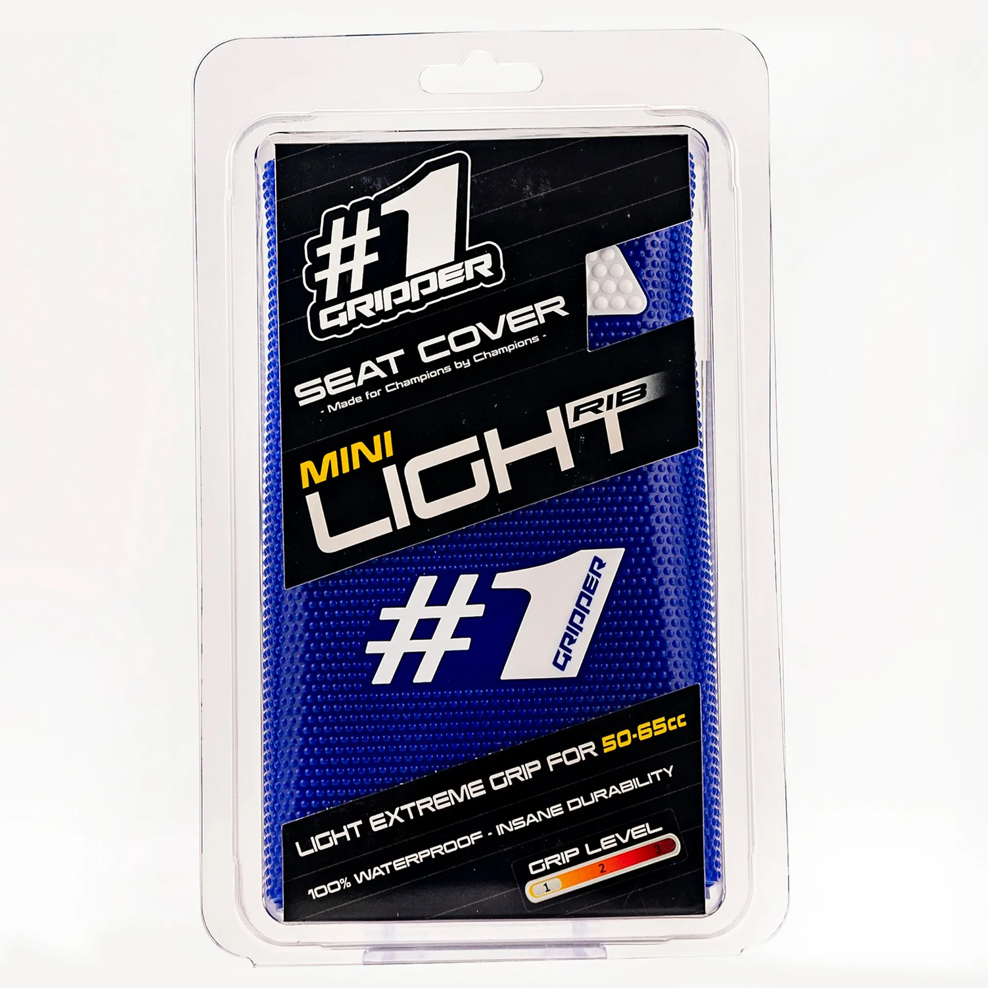 Onegripper LIGHT RIB MINI-sædebetræk – Blå/hvid - Onegripper