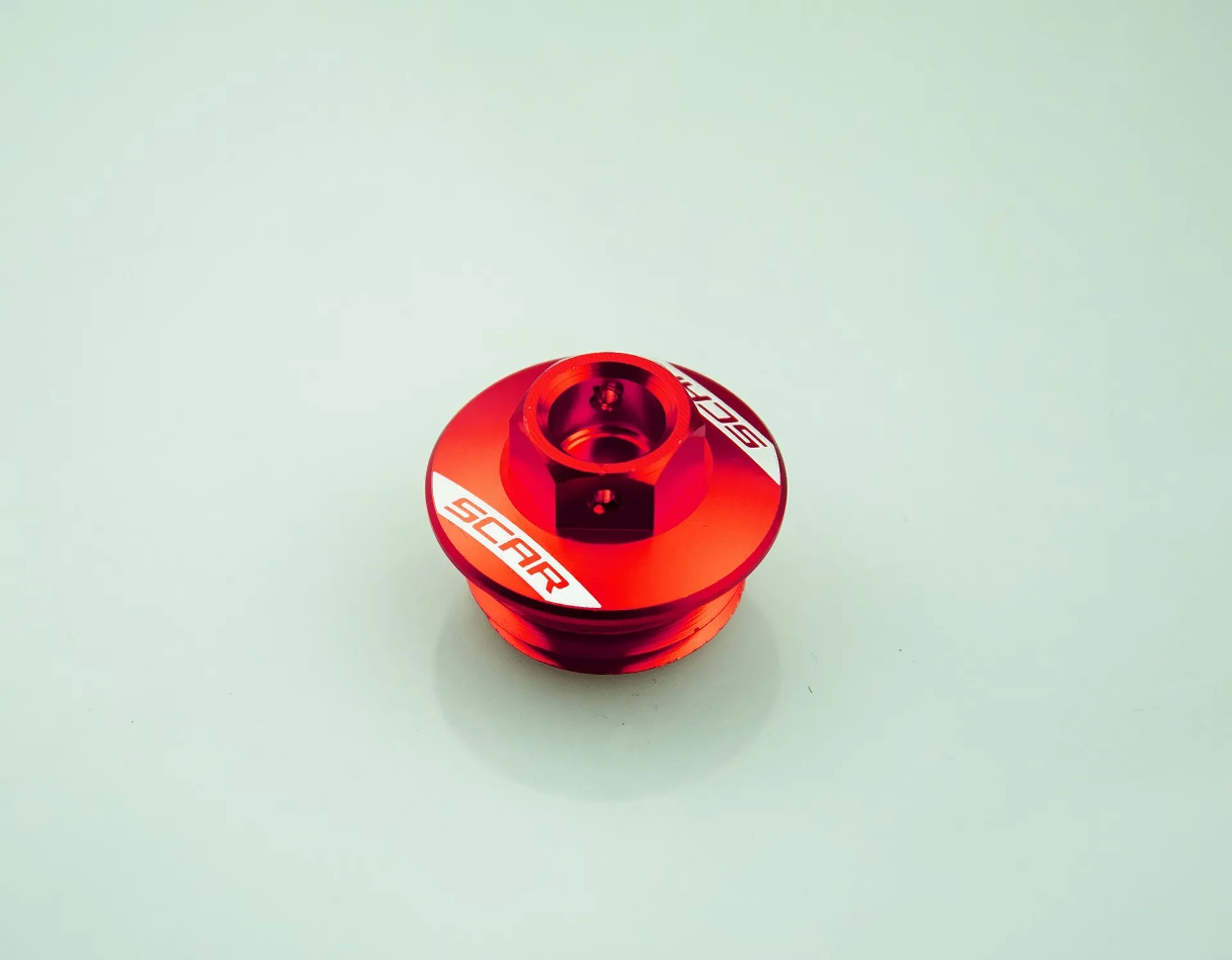 Scar Oil Filler Plug - Honda/Kawasaki/Yamaha Red color - Scar - Motocross Parts