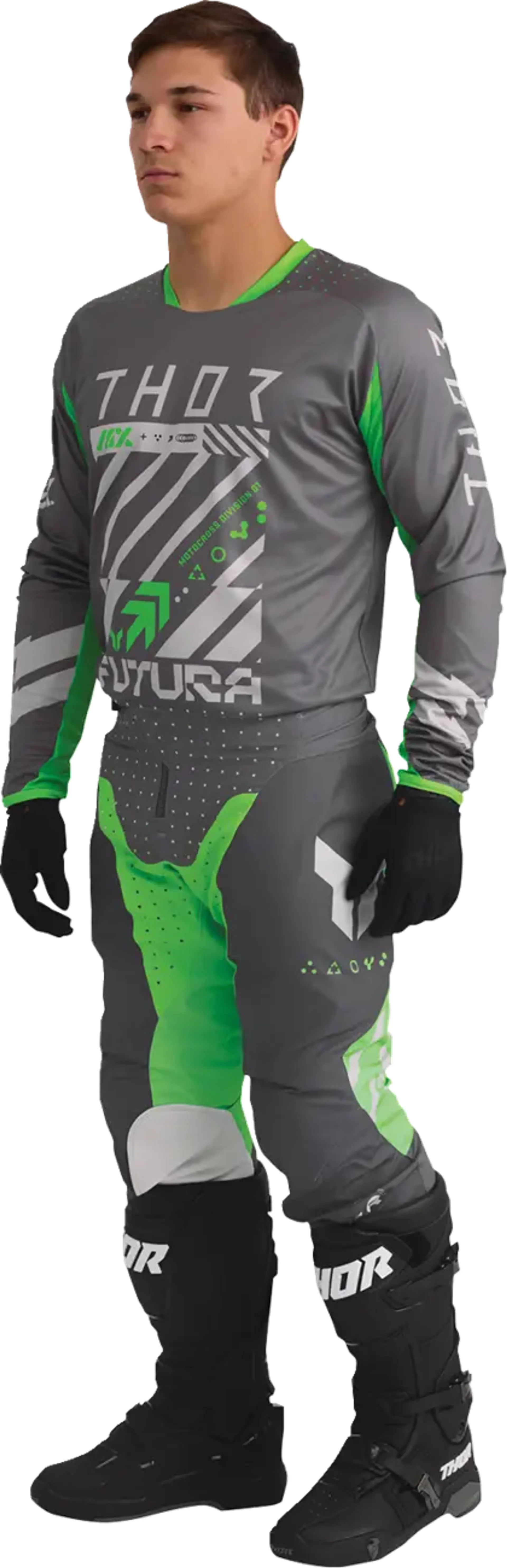 Thor Launchmode Jersey - Futura Charcoal/Green - Thor