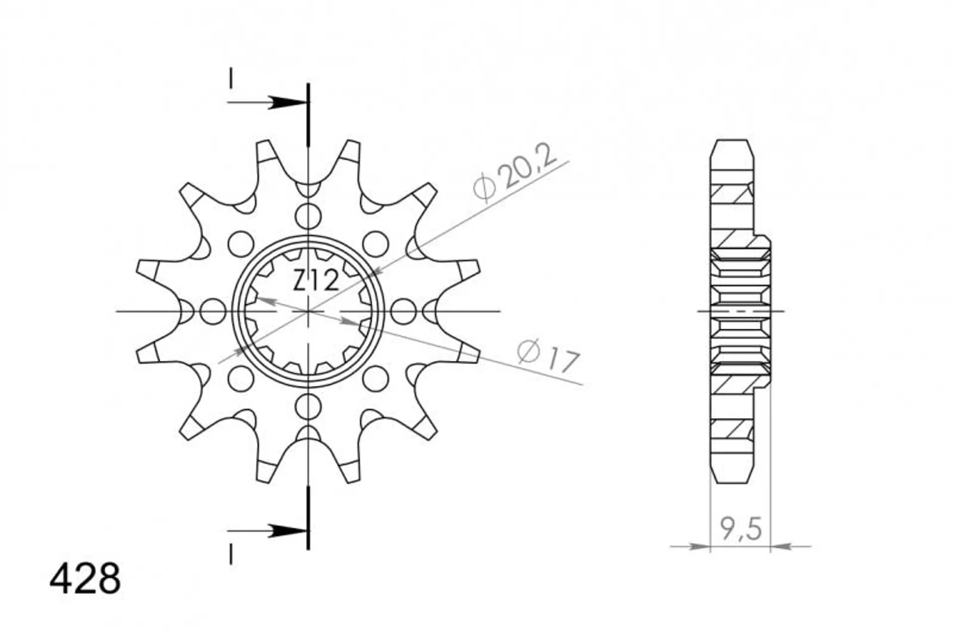 Supersprox front sprocket - 85 SX/MC/TC - Supersprox