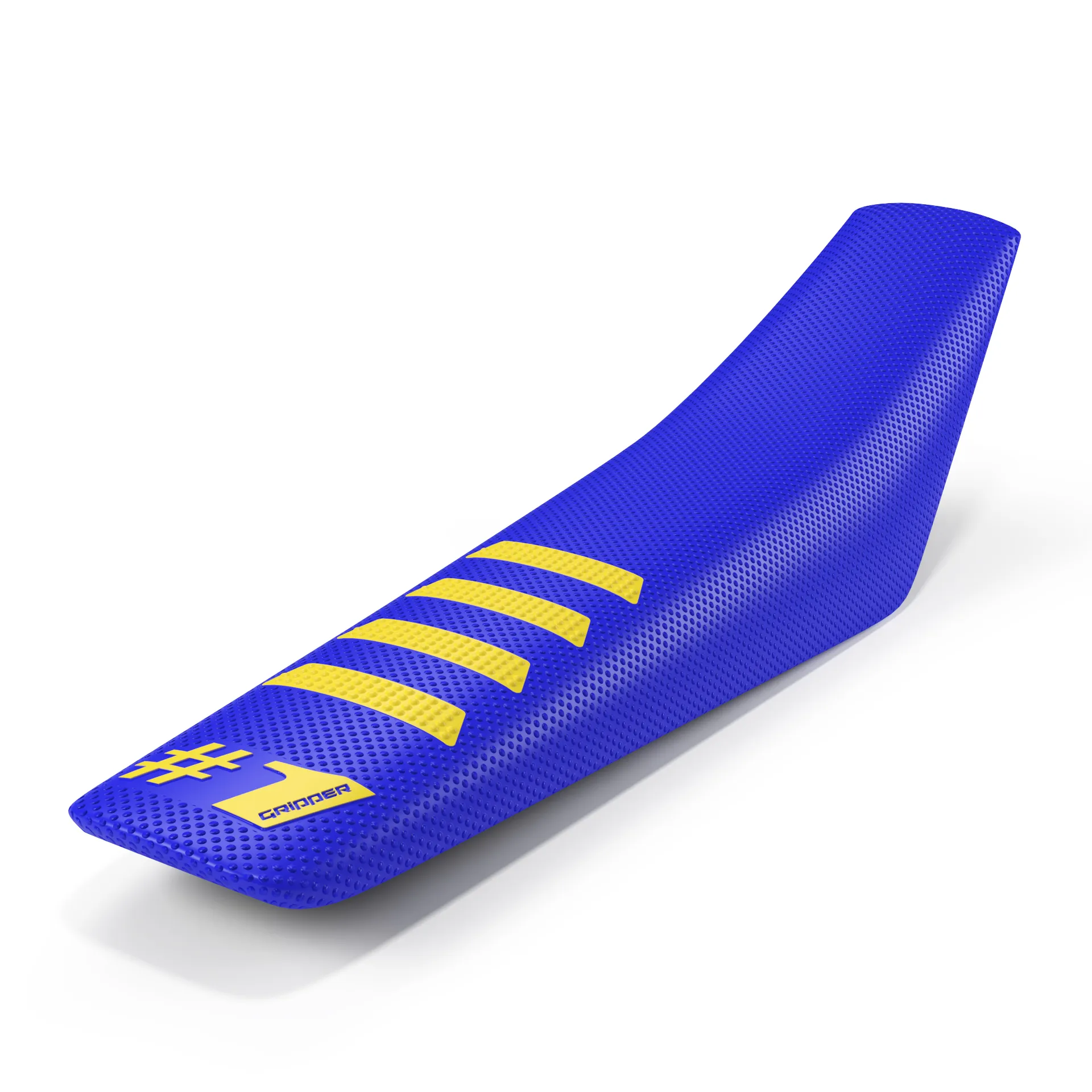 ONEGRIPPER Seat Cover - RIBBED - Blue/Yellow - OneGripper - Motocross Parts