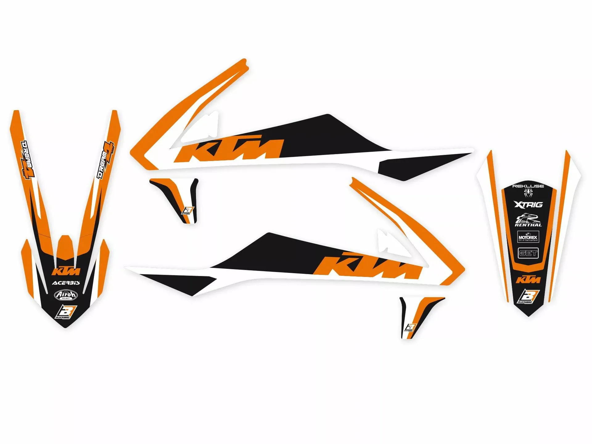Blackbird Racing grafik-sæt med sædebetræk KTM 2018-2023 - Blackbird - Motocross Parts