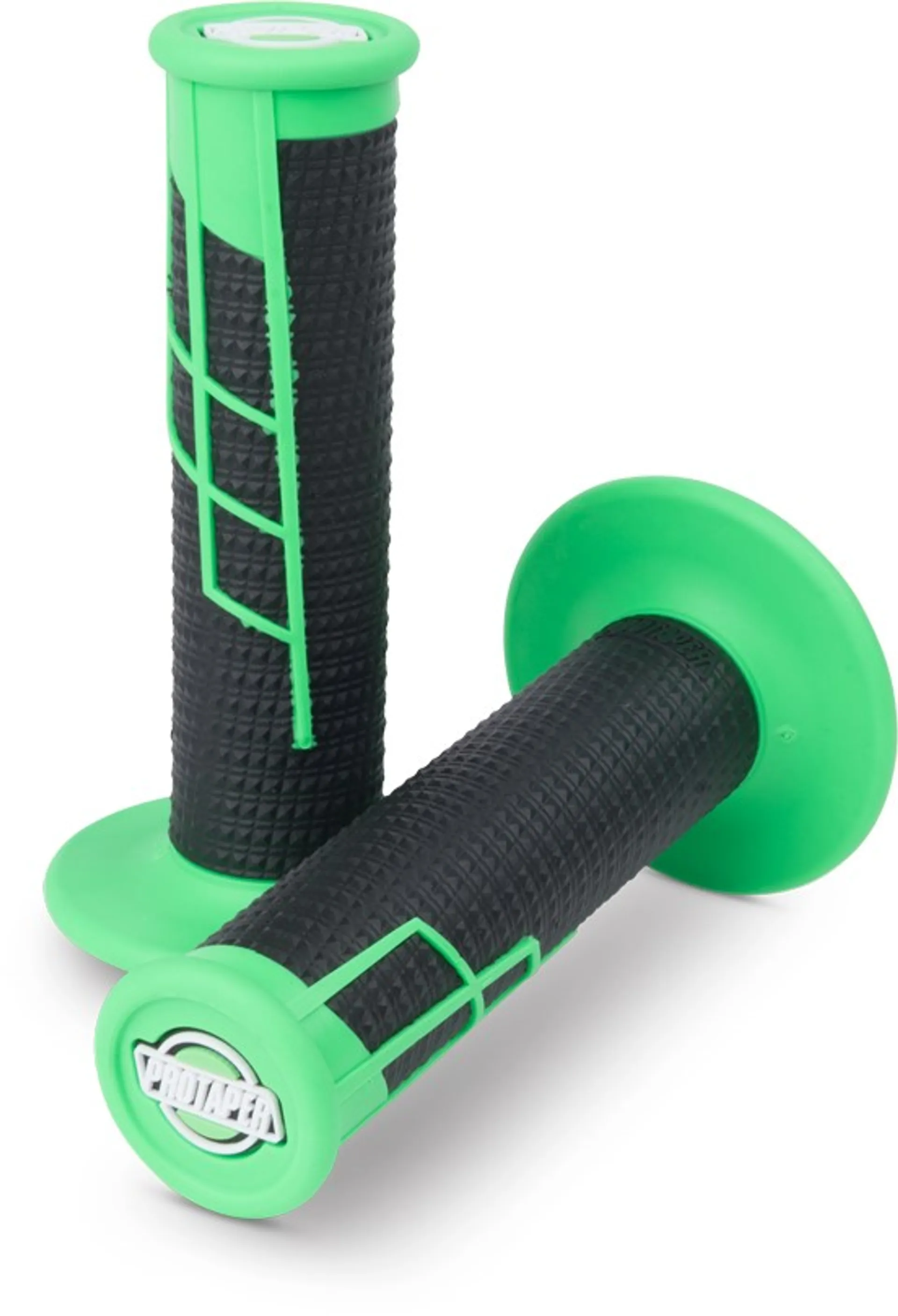 Protaper Grips Clampon 1/2 Waffle Neon Green/Black - Pro Taper - Motocross Parts