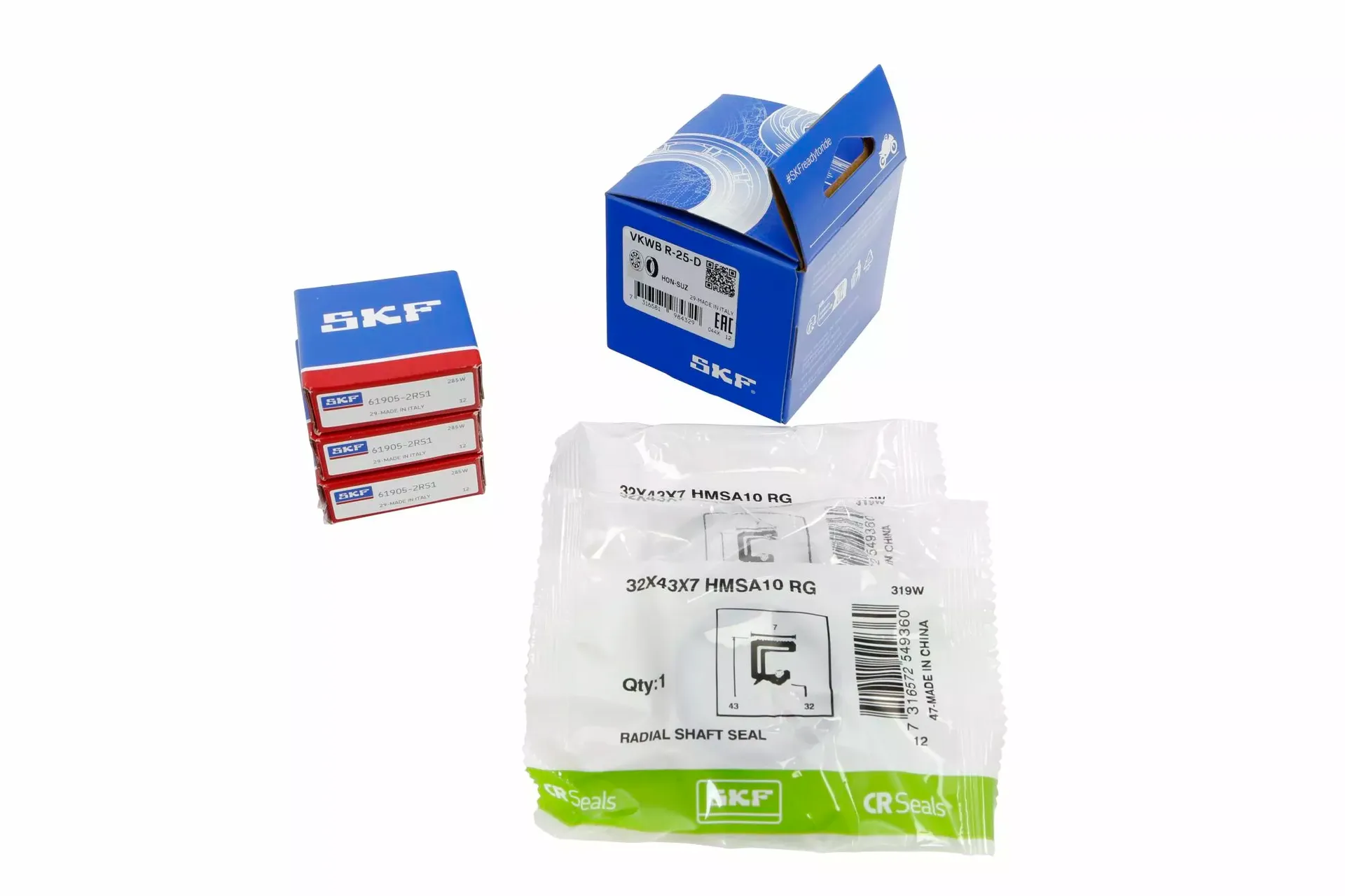 Skf hjullejesæt HJULBRG KT OE + TÆTNINGER Honda 2000-... - SKF - Motocross Parts