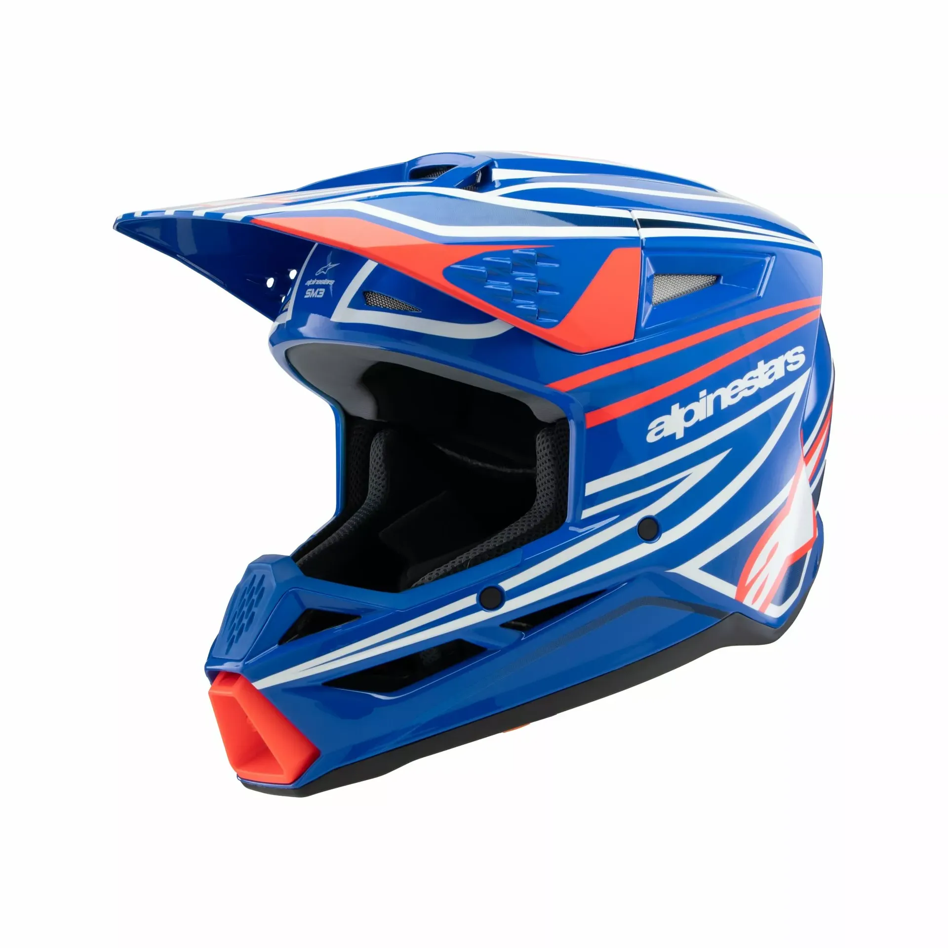 Alpinestars SM3 Børnehjelm - Wurx blå/rød/hvid/sort - Alpinestars - Motocross Parts