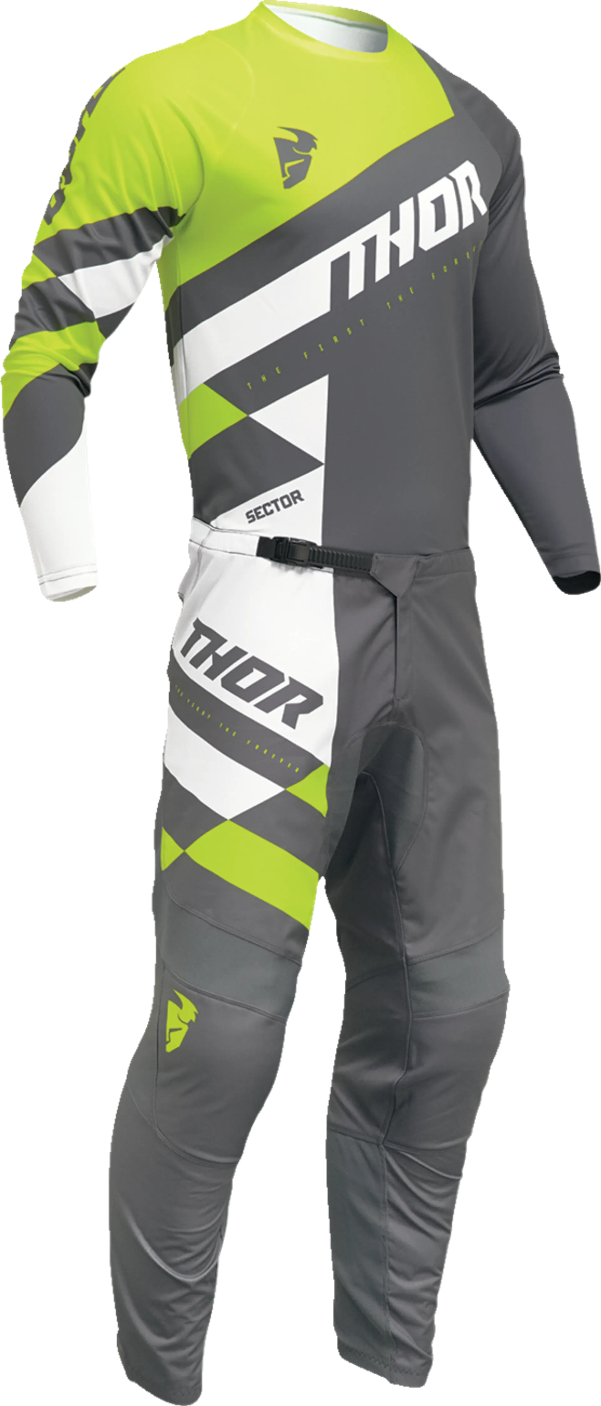 Thor trøje - Sector checker charcoal/acid - Thor