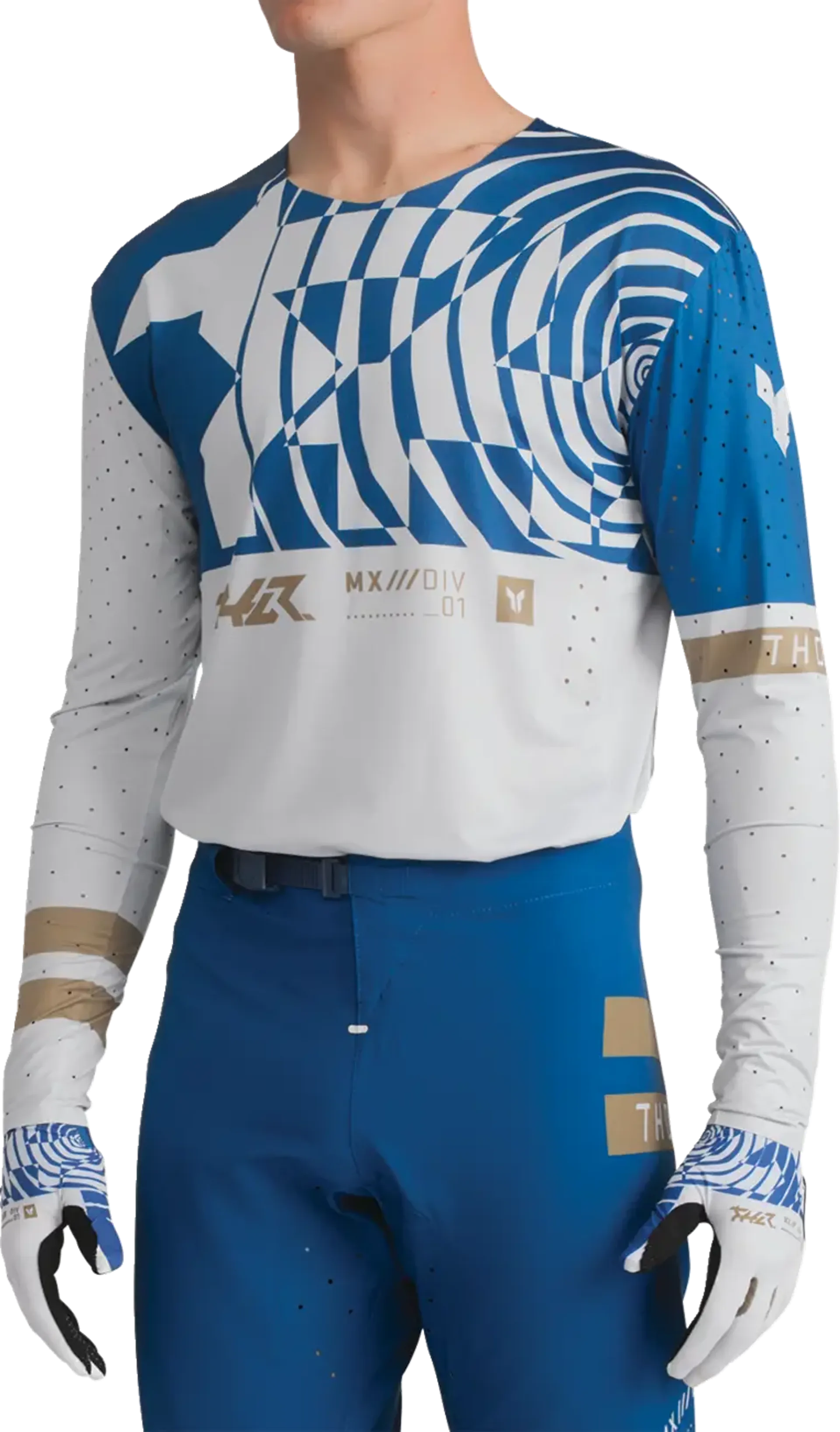 Thor Sportmode Jersey - Mind Control Light Gray/Blue - Thor
