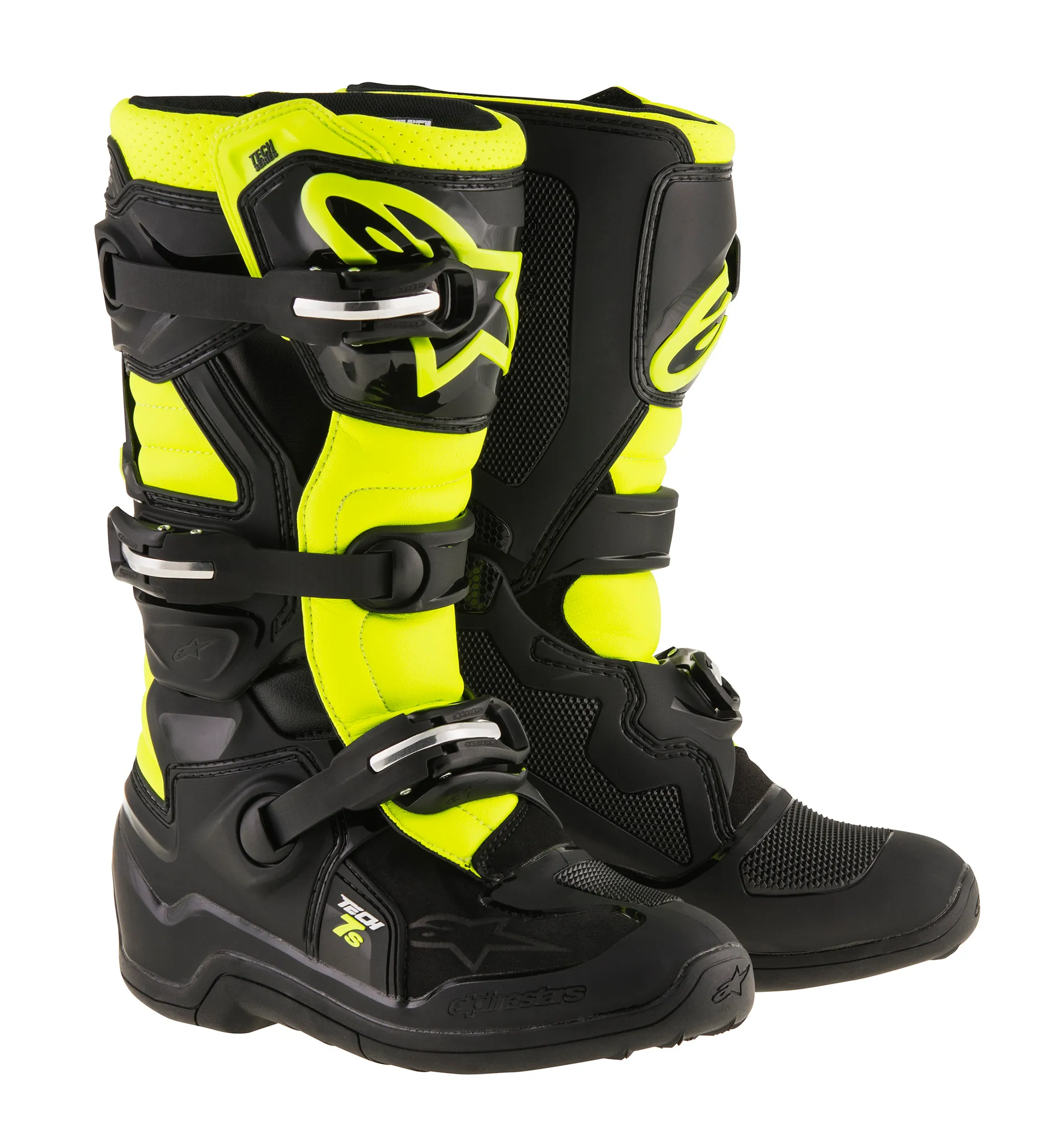 Alpinestars Boot Tech 7s Junior Sort/Fluo - Alpinestars - Motocross Parts