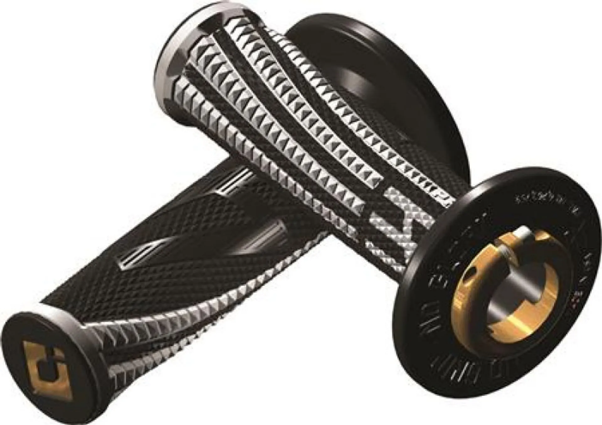 ODI Emig2 Pro V2 Lock-on Grip, 2 & 4 Stroke - Black/White - ODI - Motocross Parts