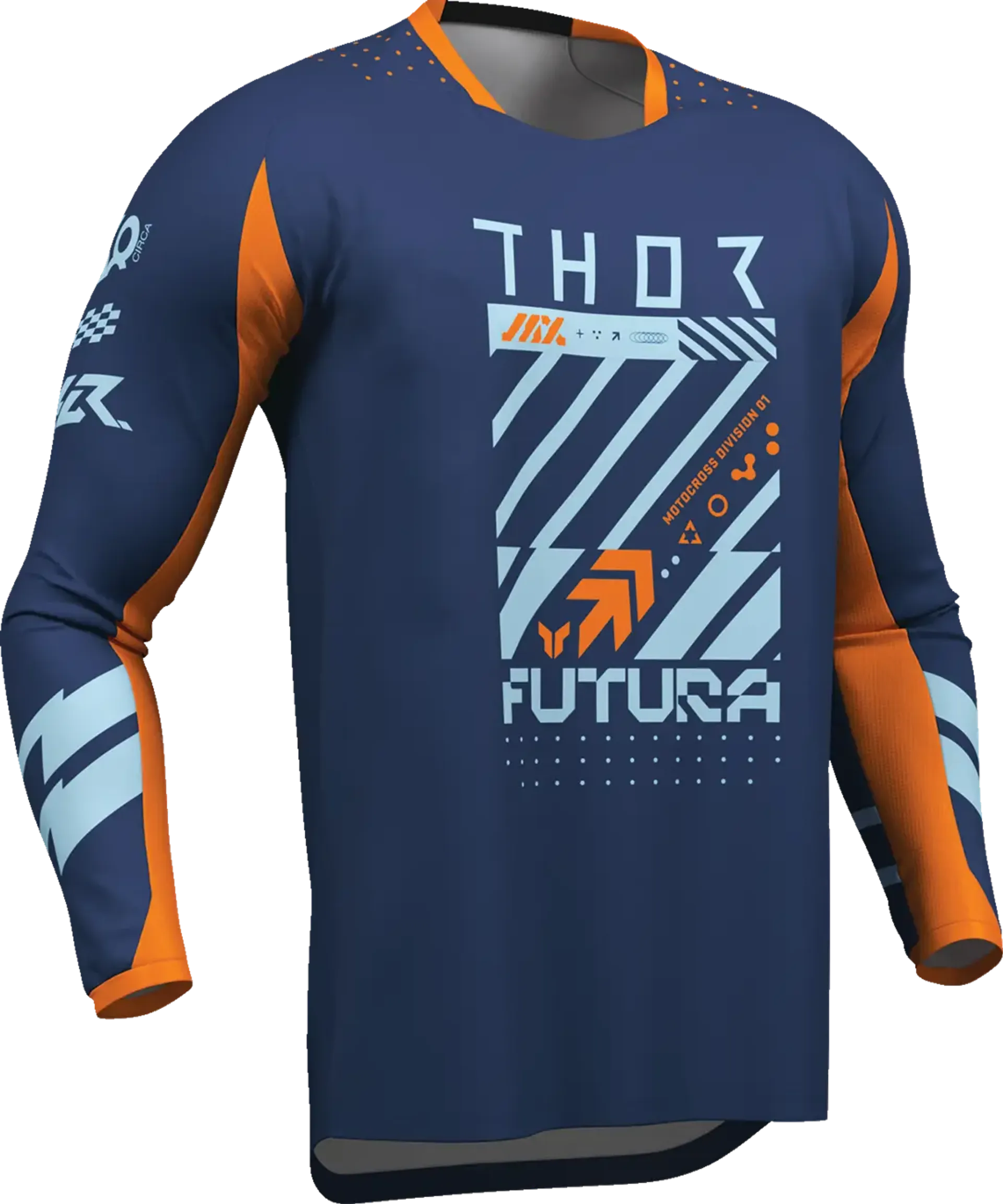 Thor Launchmode Jersey - Futura Navy/Orange - Thor - Motocross Parts