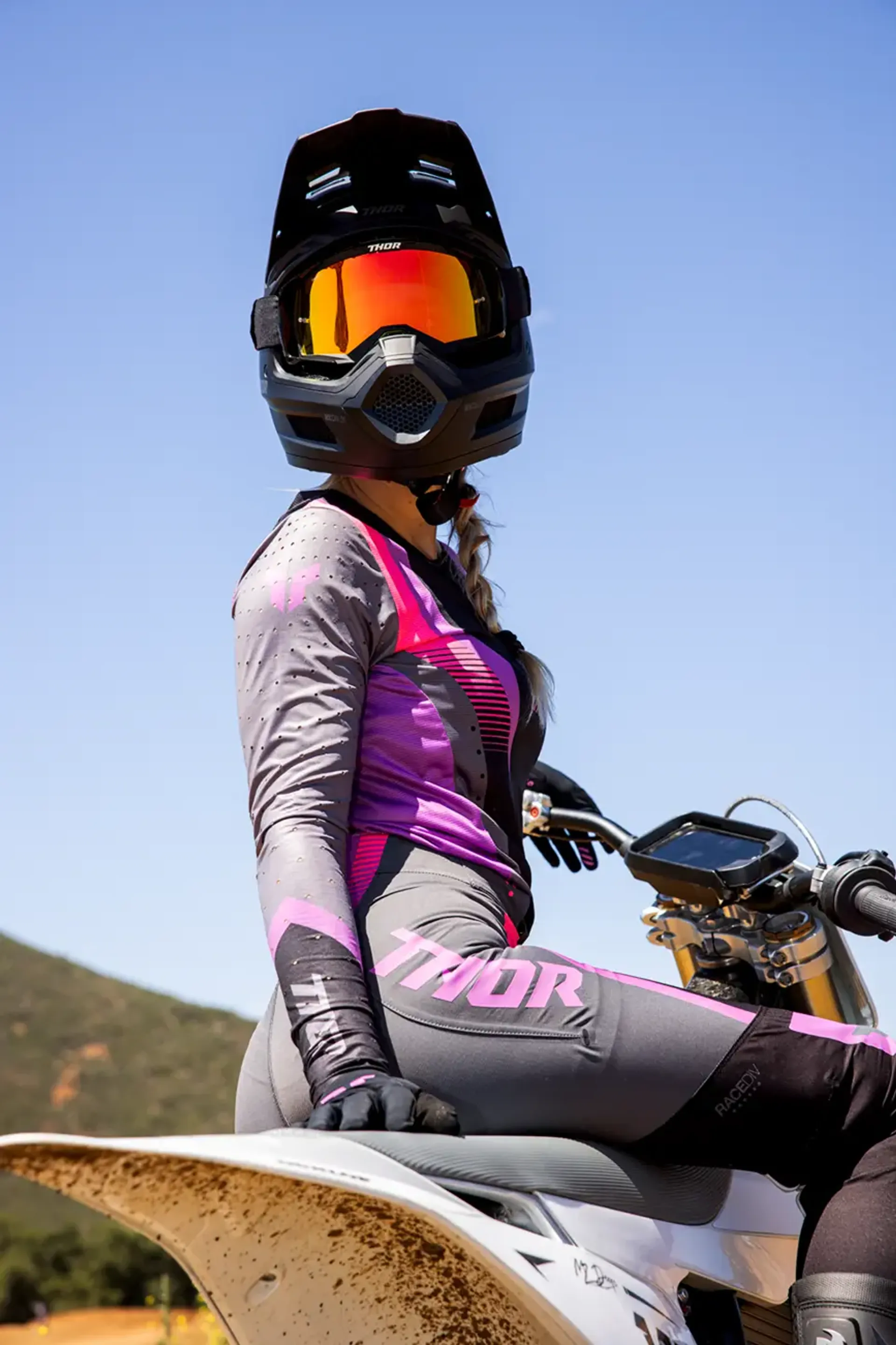 Thor Sportmode-handske til kvinder - Iconic Black/Orchid - Thor
