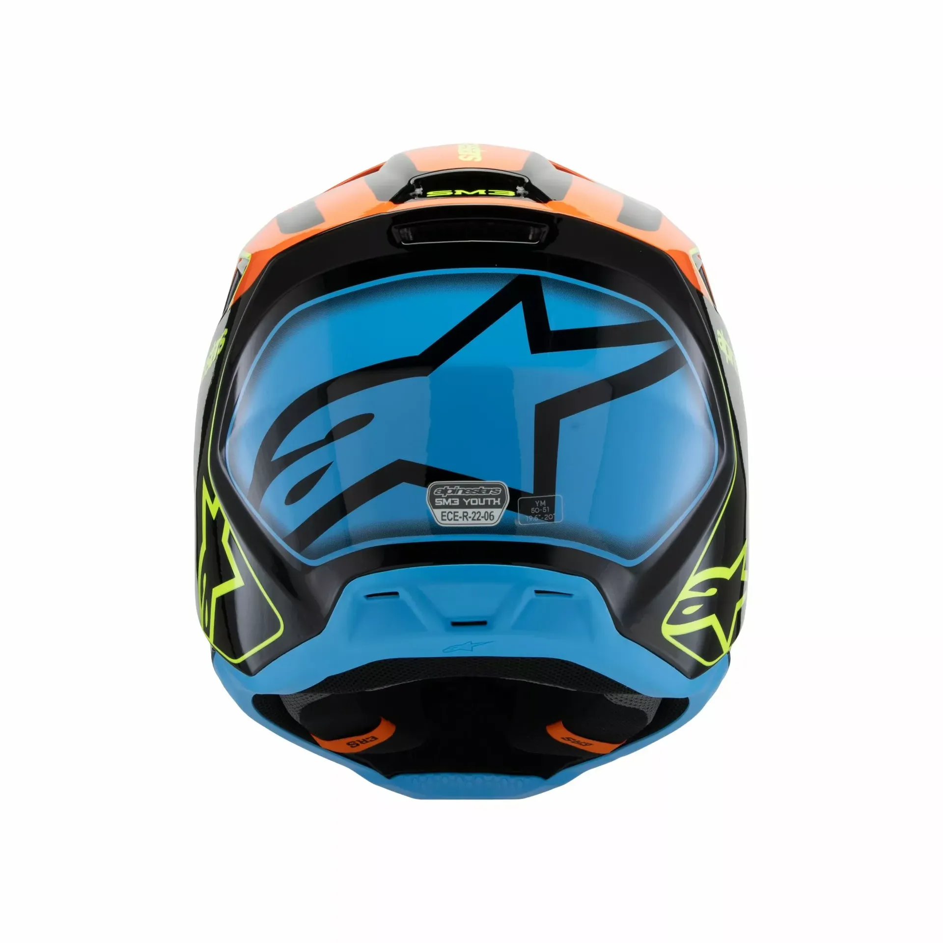 Alpinestars SM3 Børnehjelm - Fray sort/orange/gul - Alpinestars