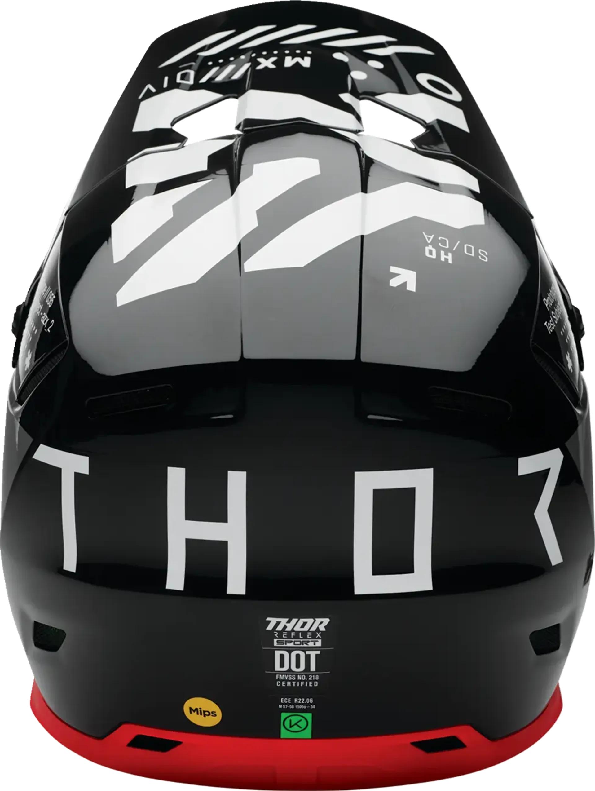 Thor Reflex Sport Strike MIPS hjelm - Sort/Rød - Thor