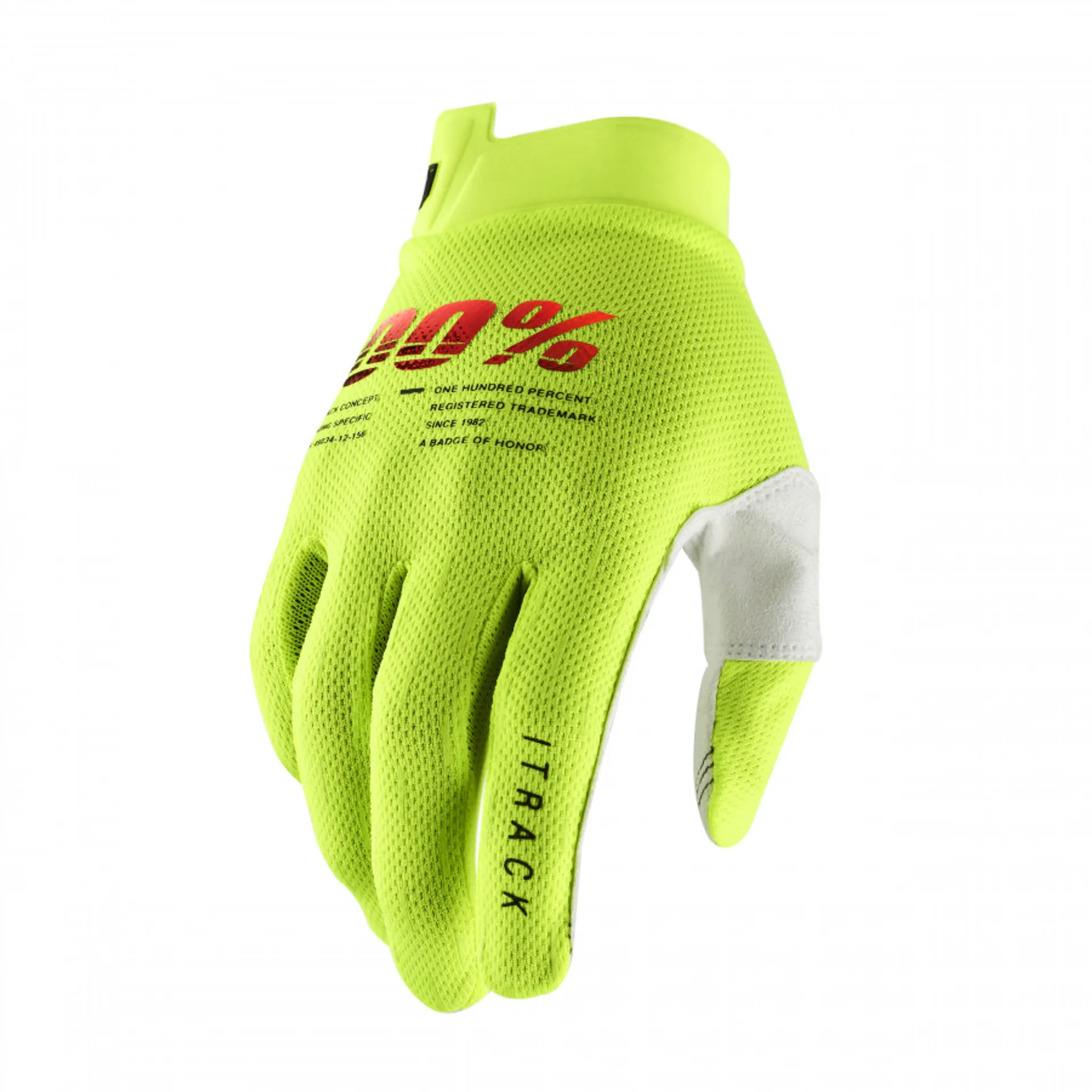 100% ITrack Gloves - Neon Yellow - 100% - Motocross Parts