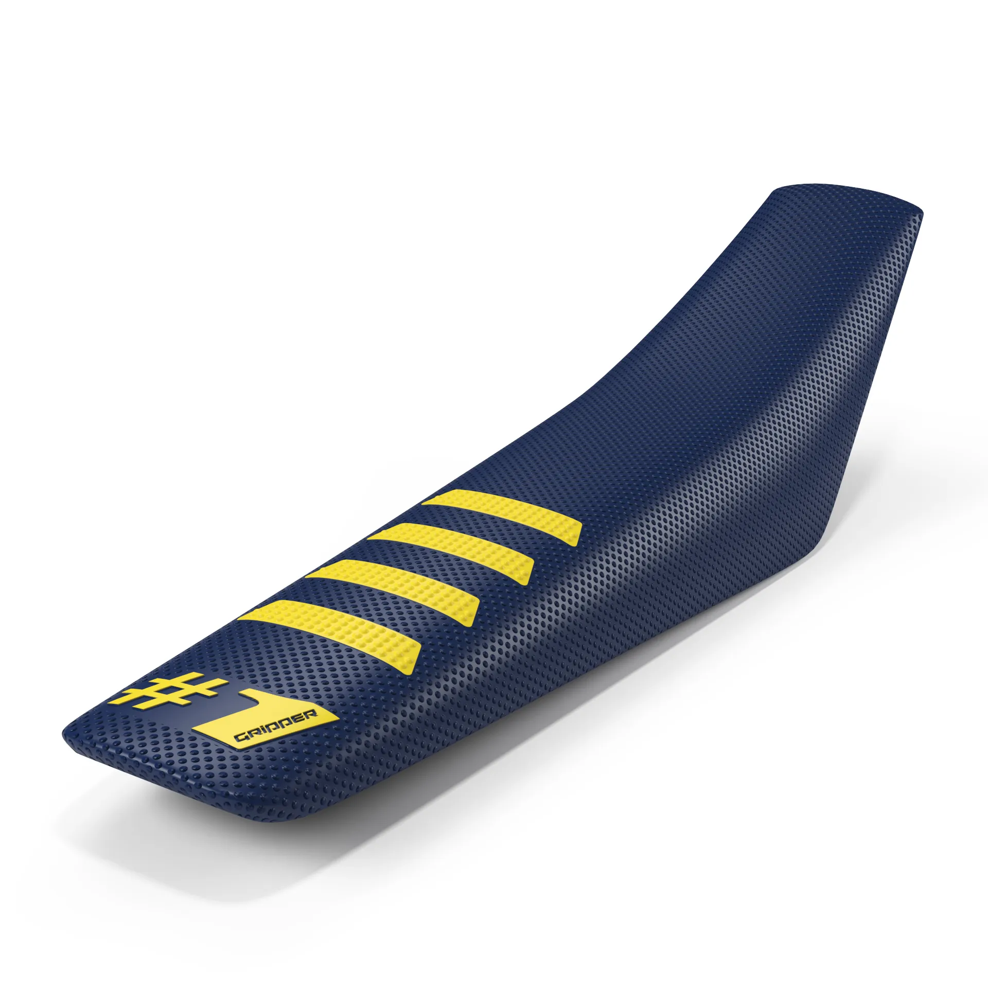 ONEGRIPPER Seat Cover - RIBBED - Dark blue/Yellow - OneGripper - Motocross Parts