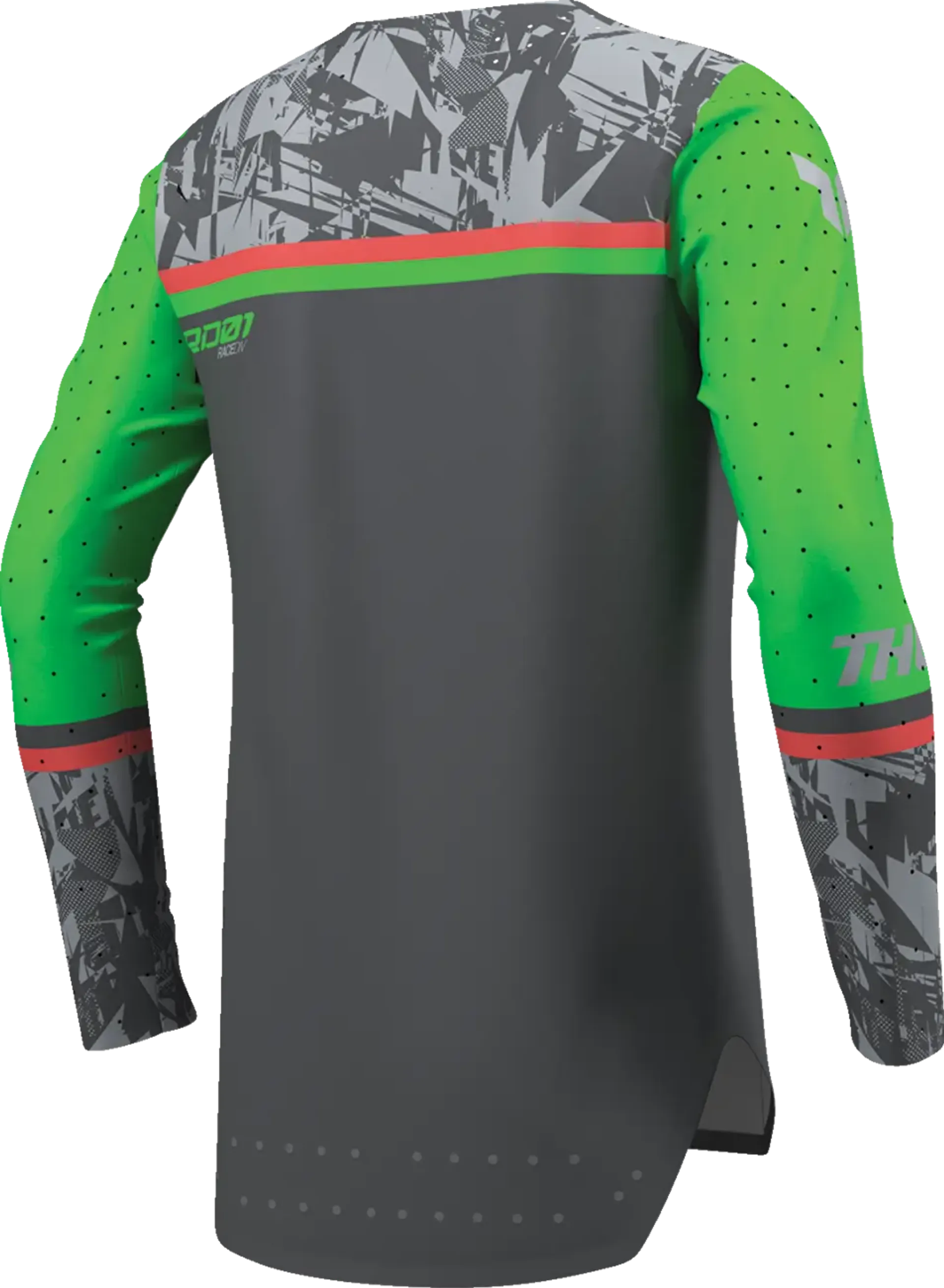 Thor Youth Sportmode Jersey - Punk'd Charcoal/Green - Thor