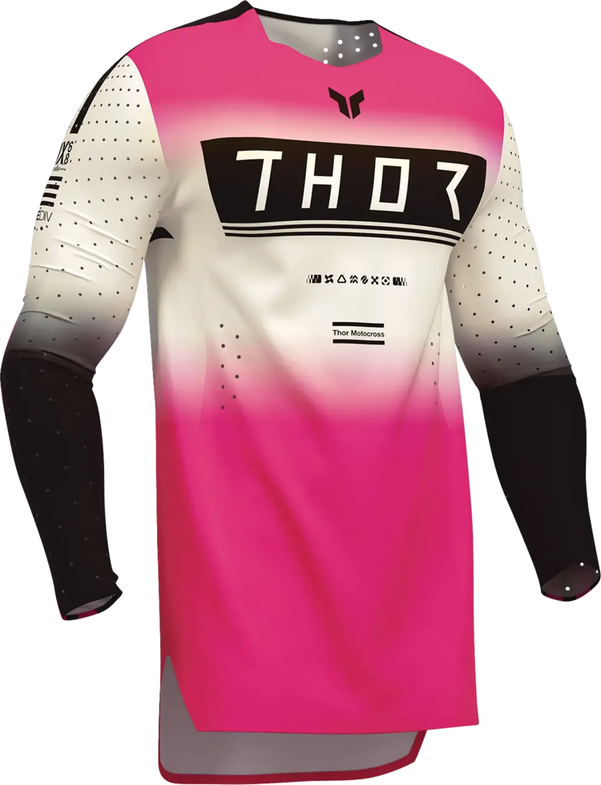 Thor Sportmode Jersey - Geo Vintage White/Pink - Thor - Motocross Parts