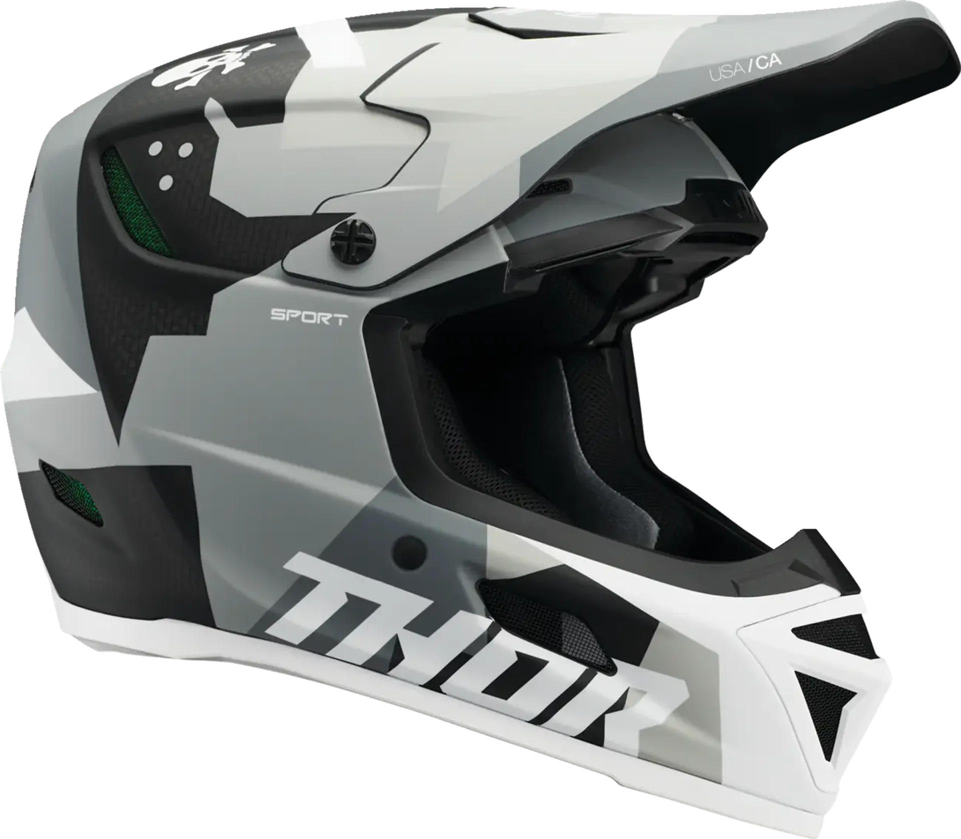 Thor Reflex Sport Carbon Brave MIPS Helmet - Gray/White - Thor