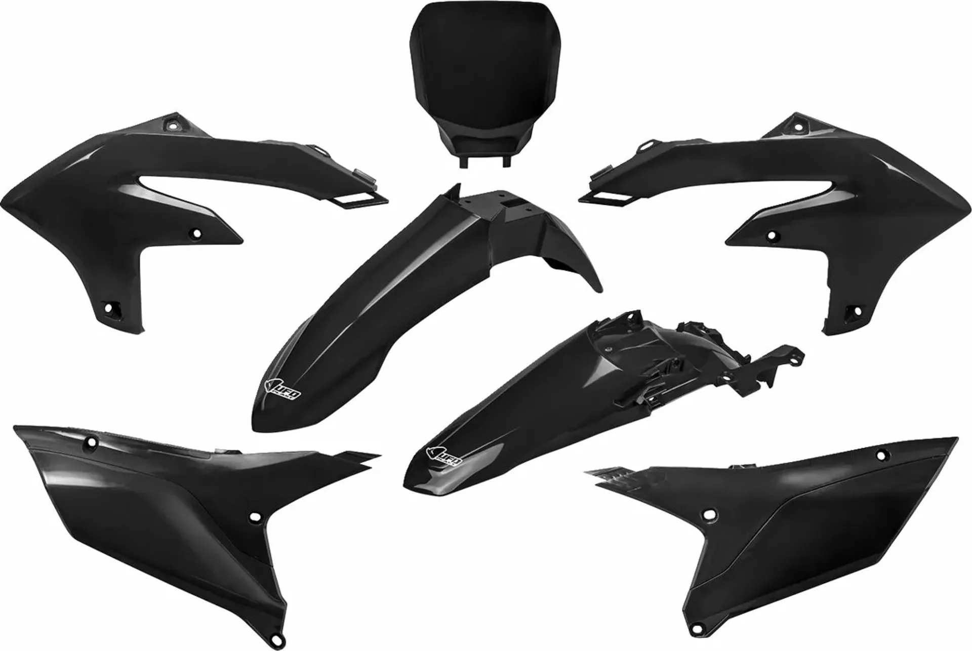 UFO Plastic kit 5-parts Black 001 YZ450F 23- - UFO - Motocross Parts