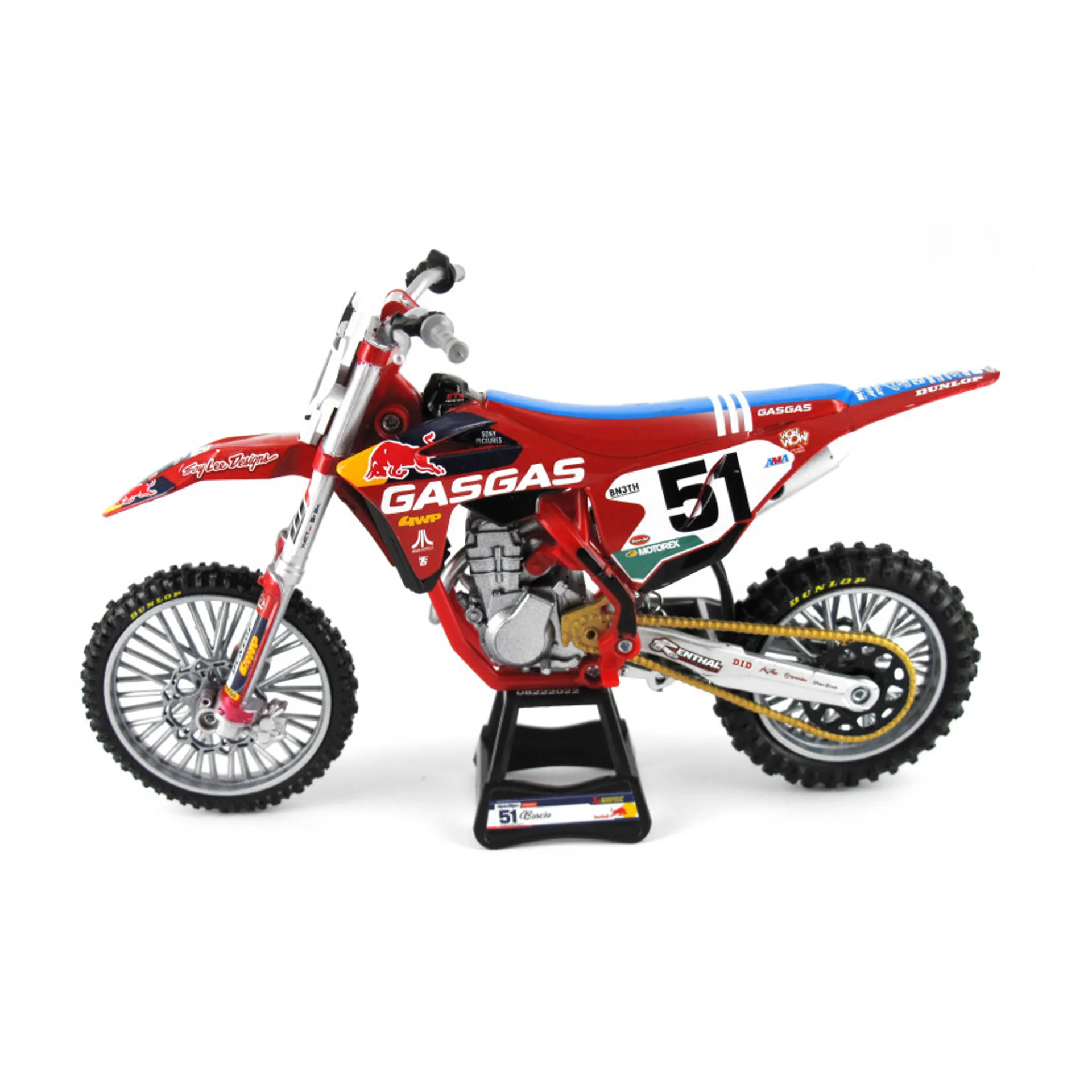 TROYLEE DESIGNS RedBull GASGAS MC450 Justin Barcia 1:12 toy dirt bike - New-Ray