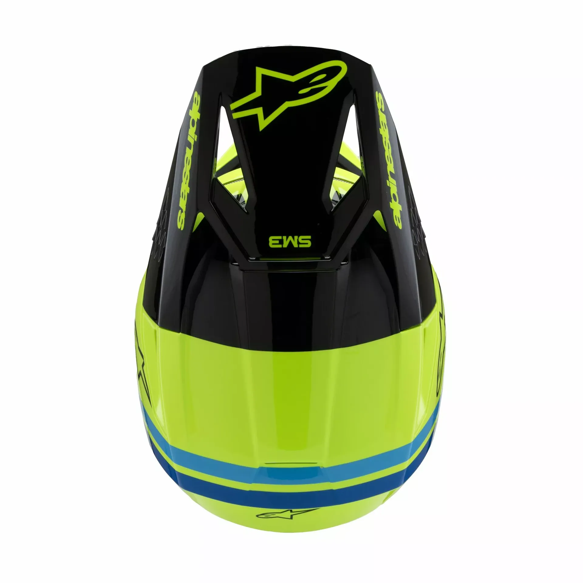 Alpinestars SM3 Børnehjelm - Radium gul/sort/blå - Alpinestars