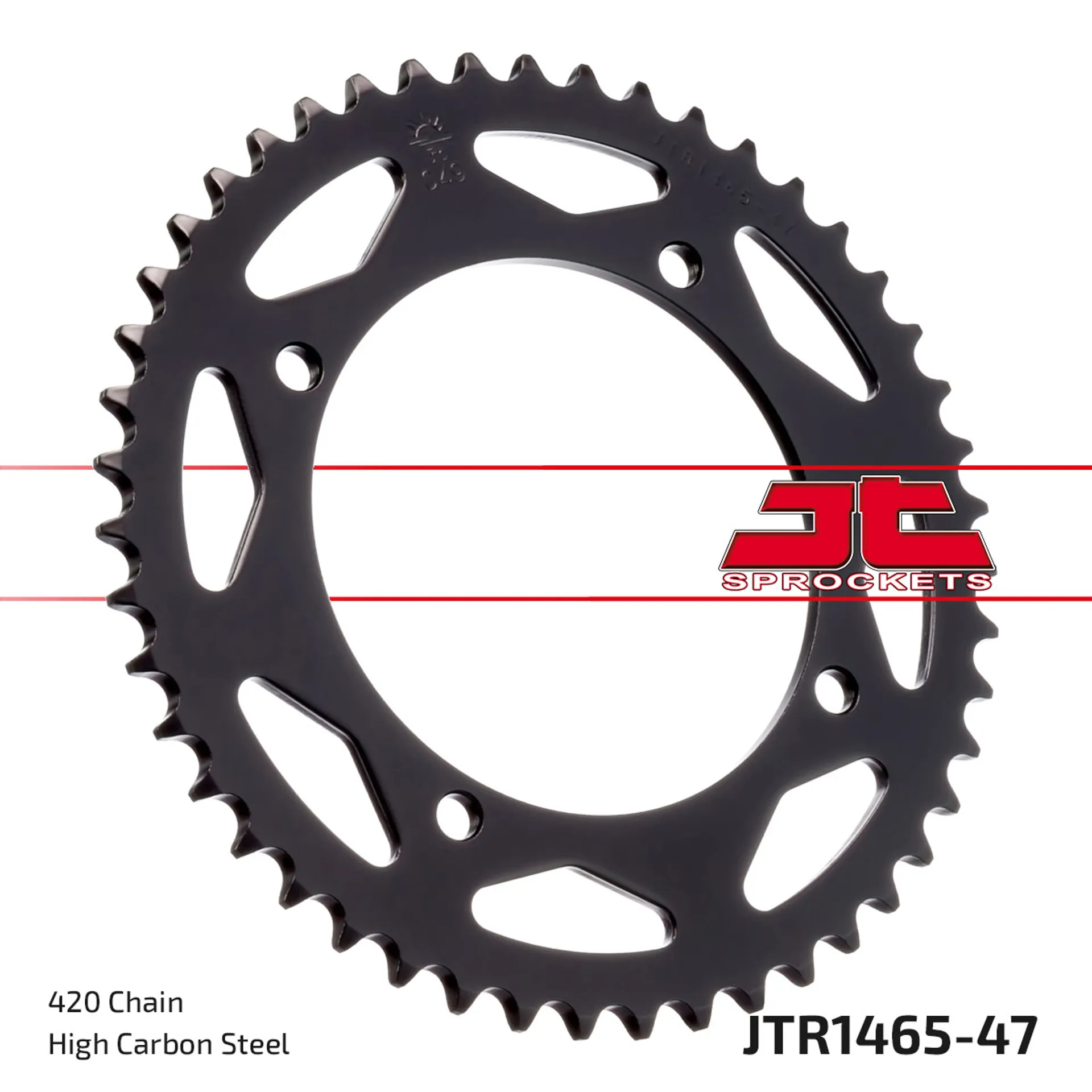 JT bagtandhjul stål KX65/RM65 47t - JT - Motocross Parts