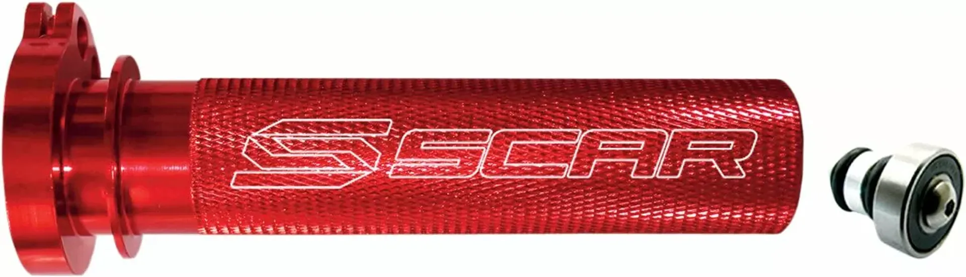 Scar aluminum gasrulle m. kugleleje - Rød - Scar - Motocross Parts