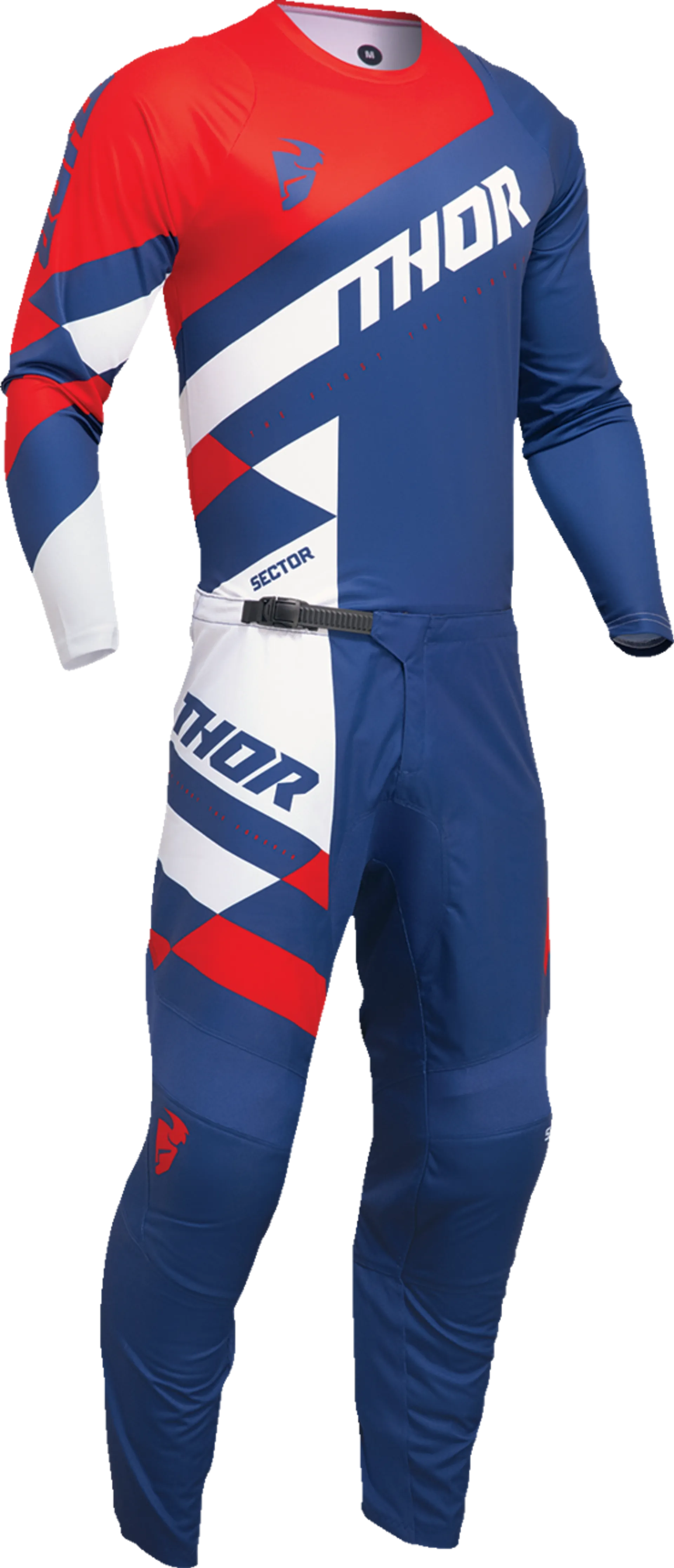 Thor Youth trøje - Sector checker navy/red - Thor