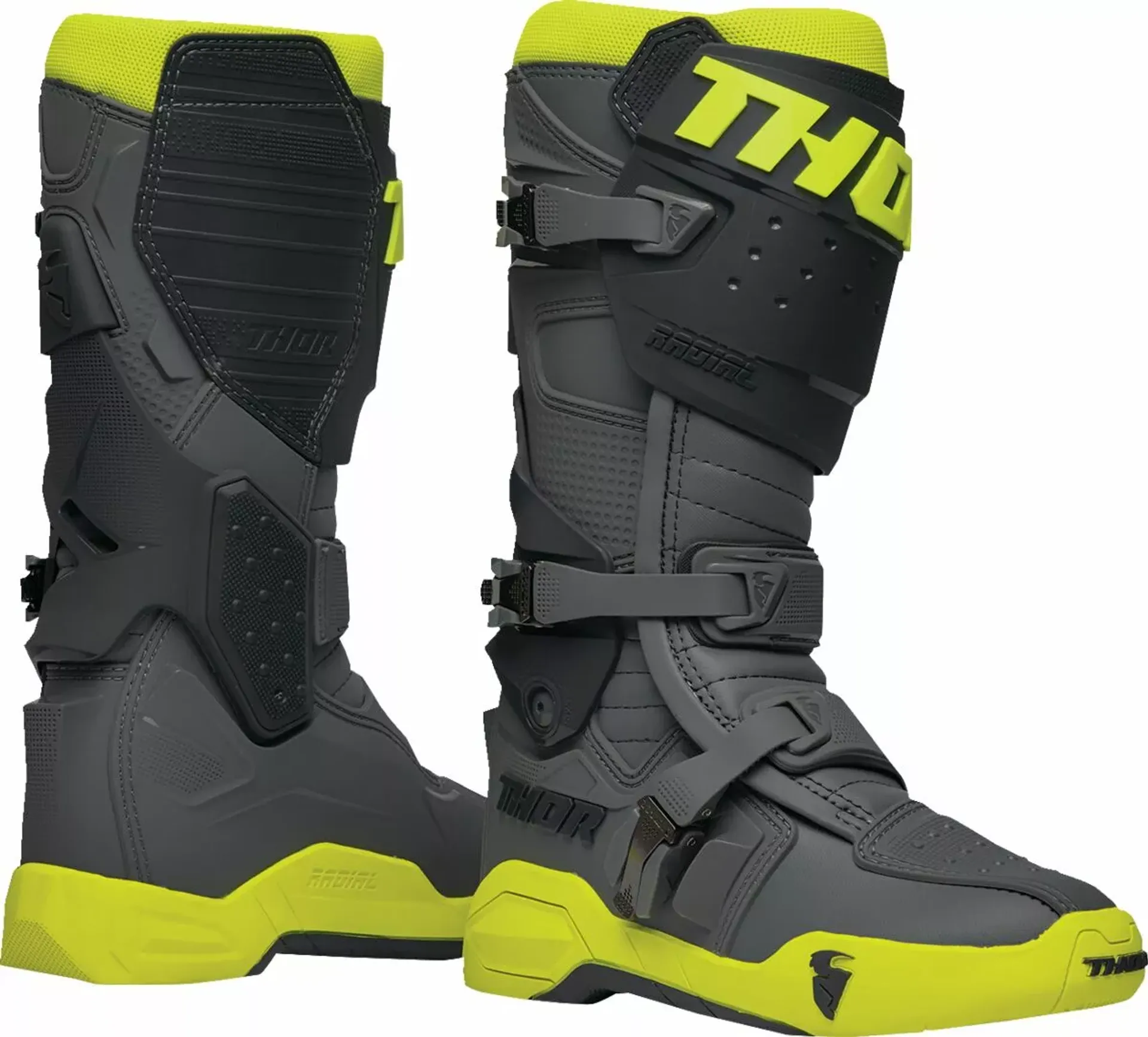 Thor Radial MX-stövlar - grå/gul - Thor