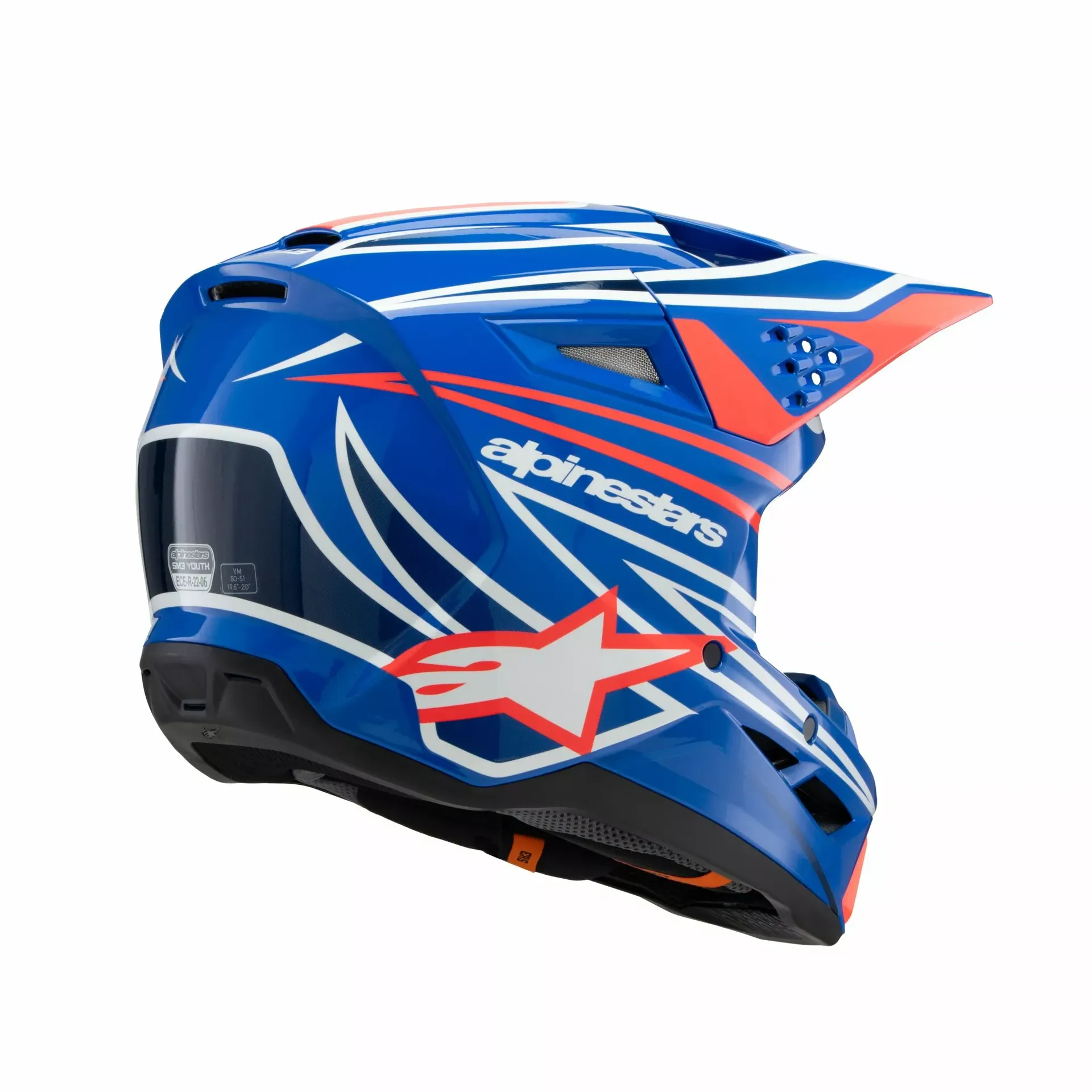 Alpinestars SM3 Børnehjelm – Wurx blå/rød/hvid/sort - Alpinestars