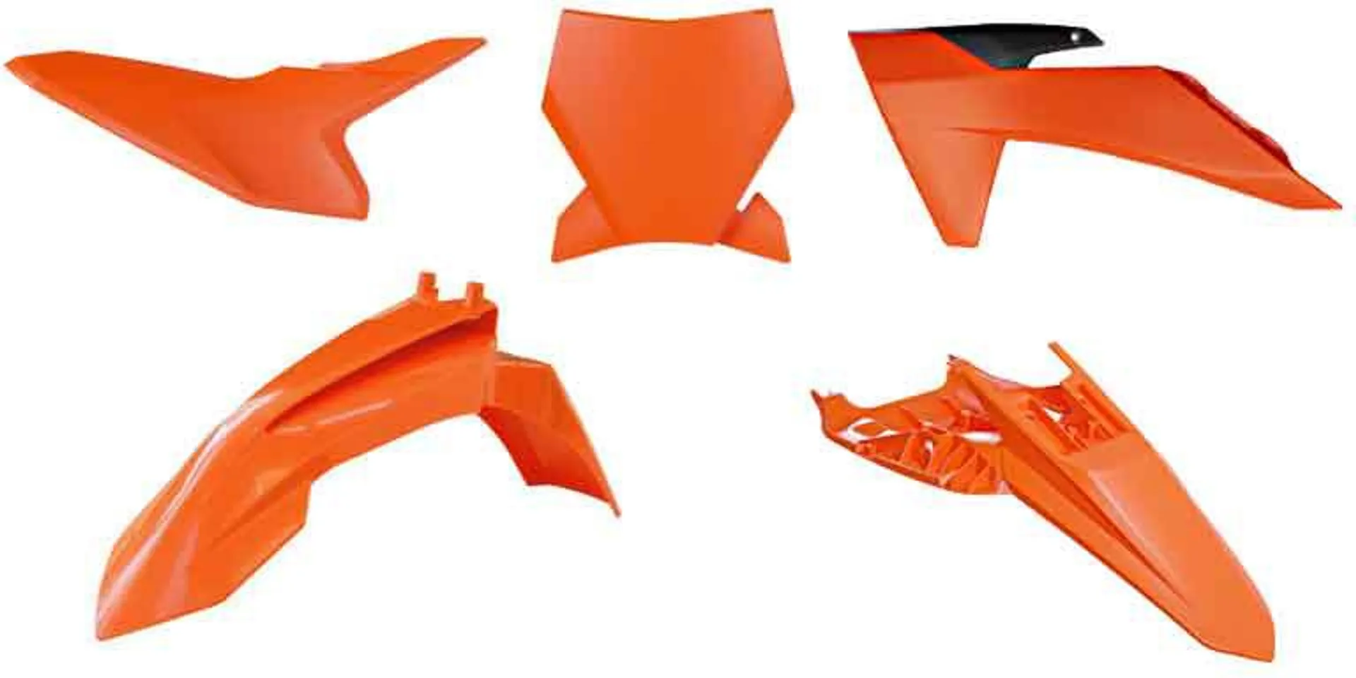 RTech plastsæt 4 stk orange-sort - SX50 2024-... - Rtech - Motocross Parts