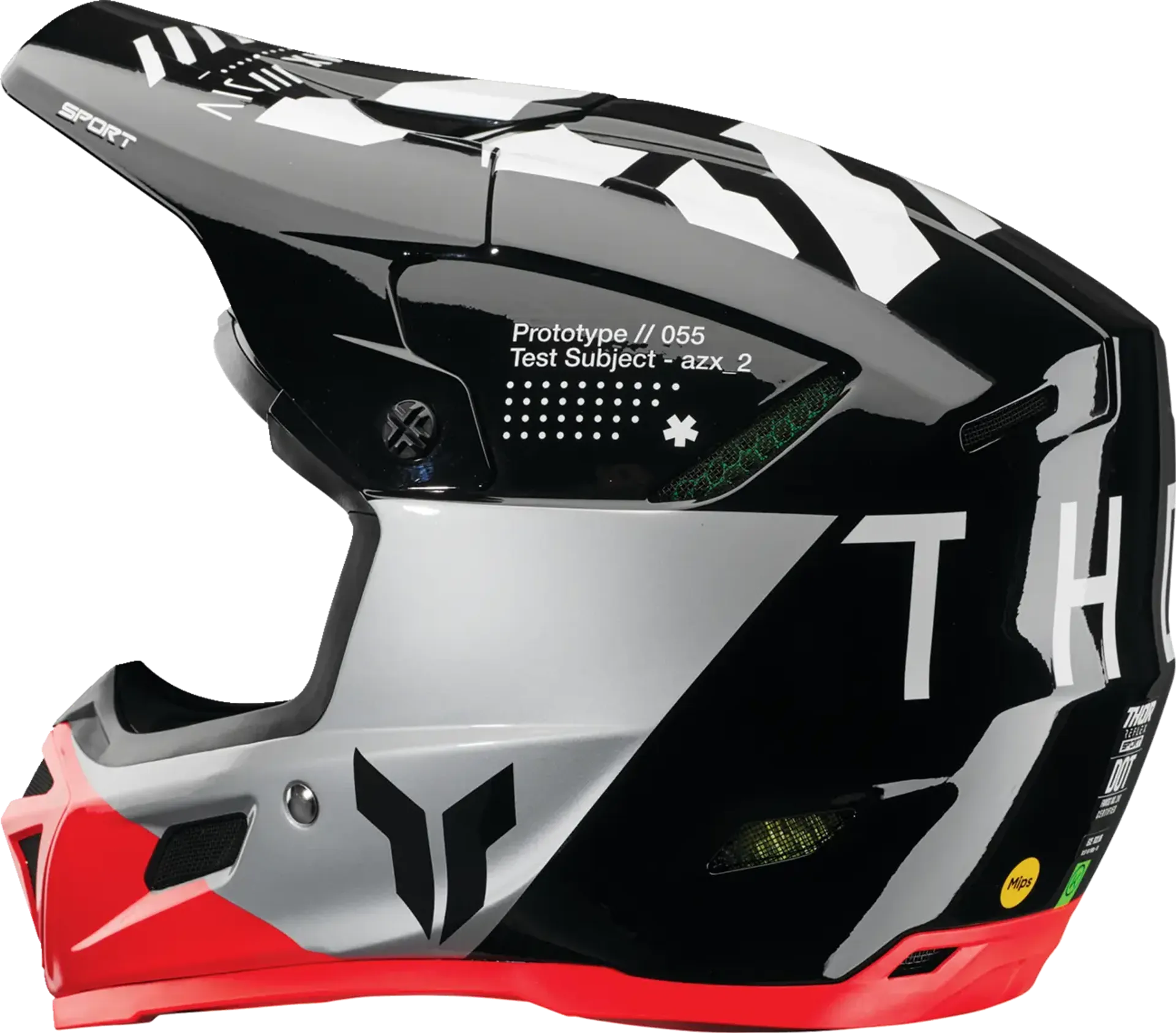 Thor Reflex Sport Strike MIPS hjelm - Sort/Rød - Thor