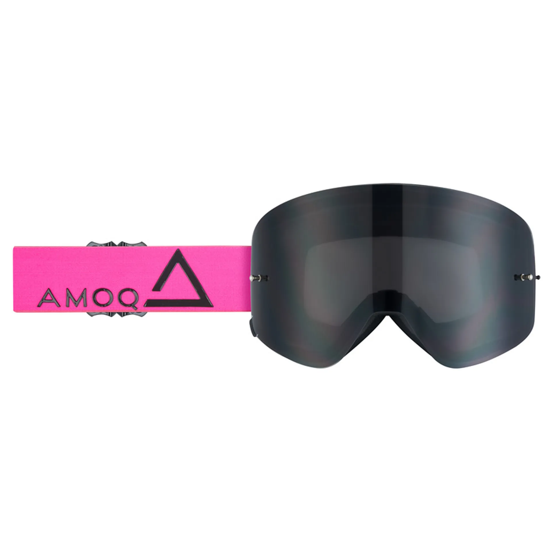 AMOQ MX Briller Vision Magnetic Pink-Sort - Røg - AMOQ - Motocross Parts