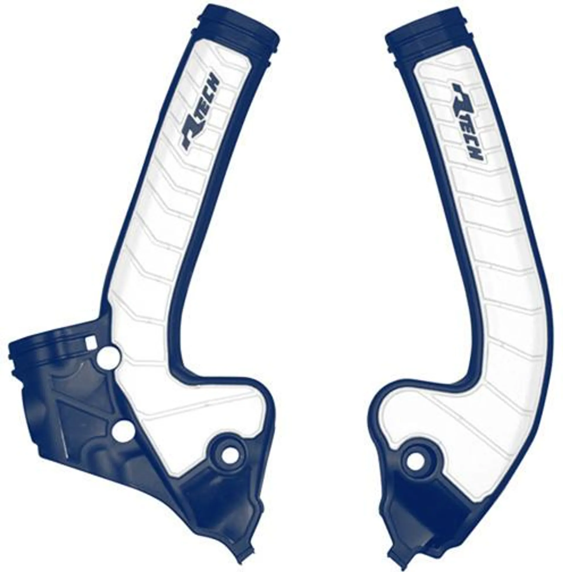 RTech stelbeskyttere - BLÅ/HVID SX/MC/TC85 - RTECH - Motocross Parts