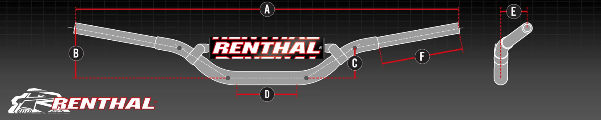 Renthal Fatbar 821 MCGRATH / SHORT KTM 2016 OEM Black - Renthal