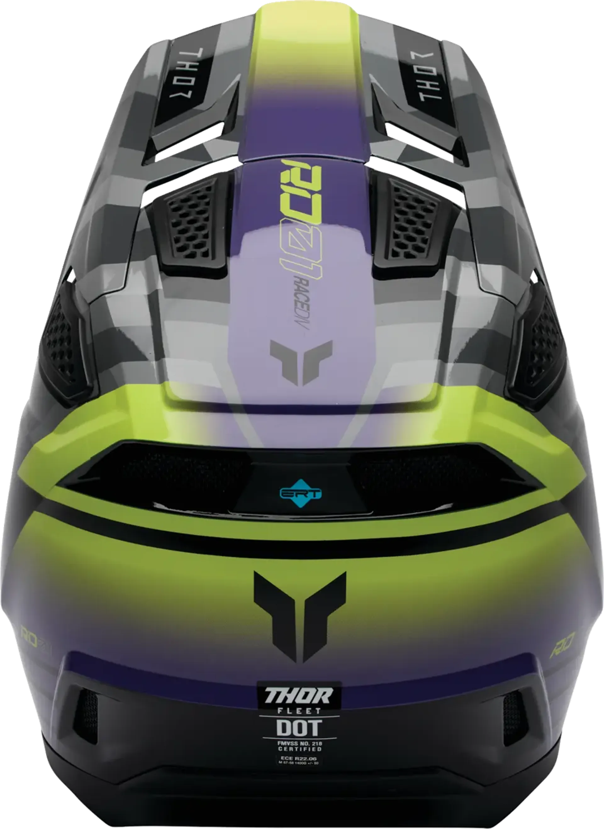 Thor fleet-hjelm - camber sort/lilla - Thor