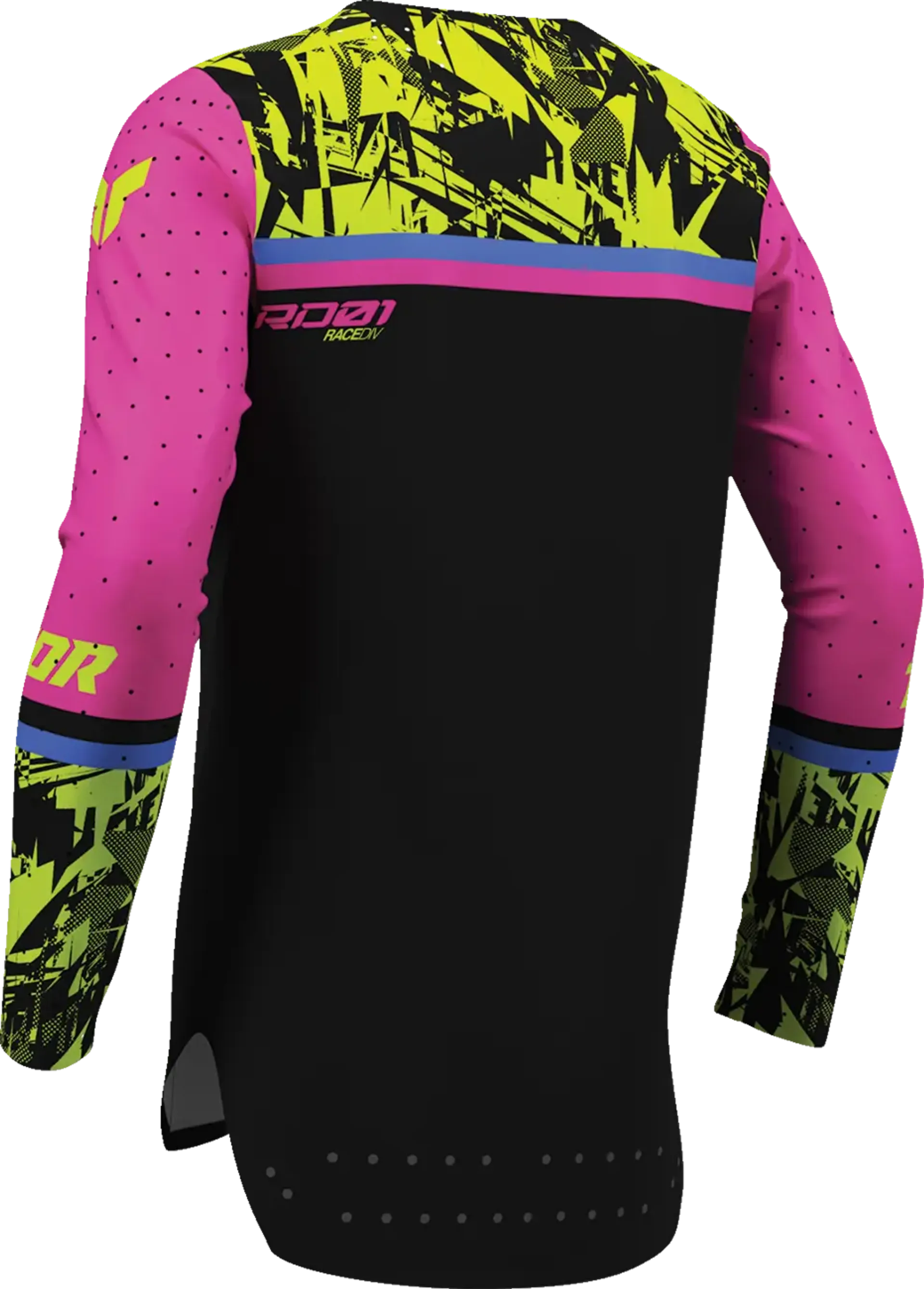 Thor Youth Sportmode Jersey - Punk'd Black/Fuchsia - Thor