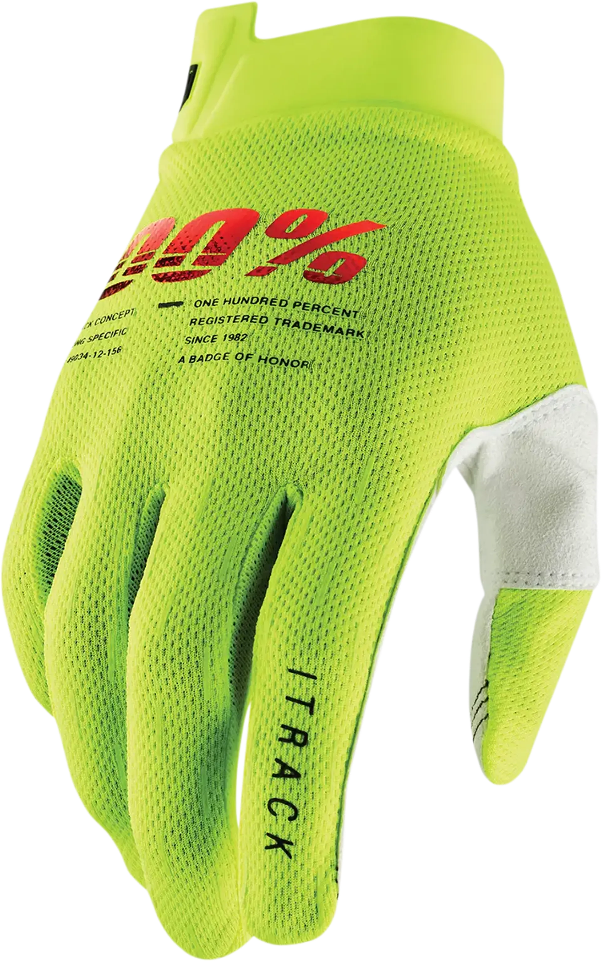 100 % Ungdom iTrack-handsker – Neongul - 100% - Motocross Parts