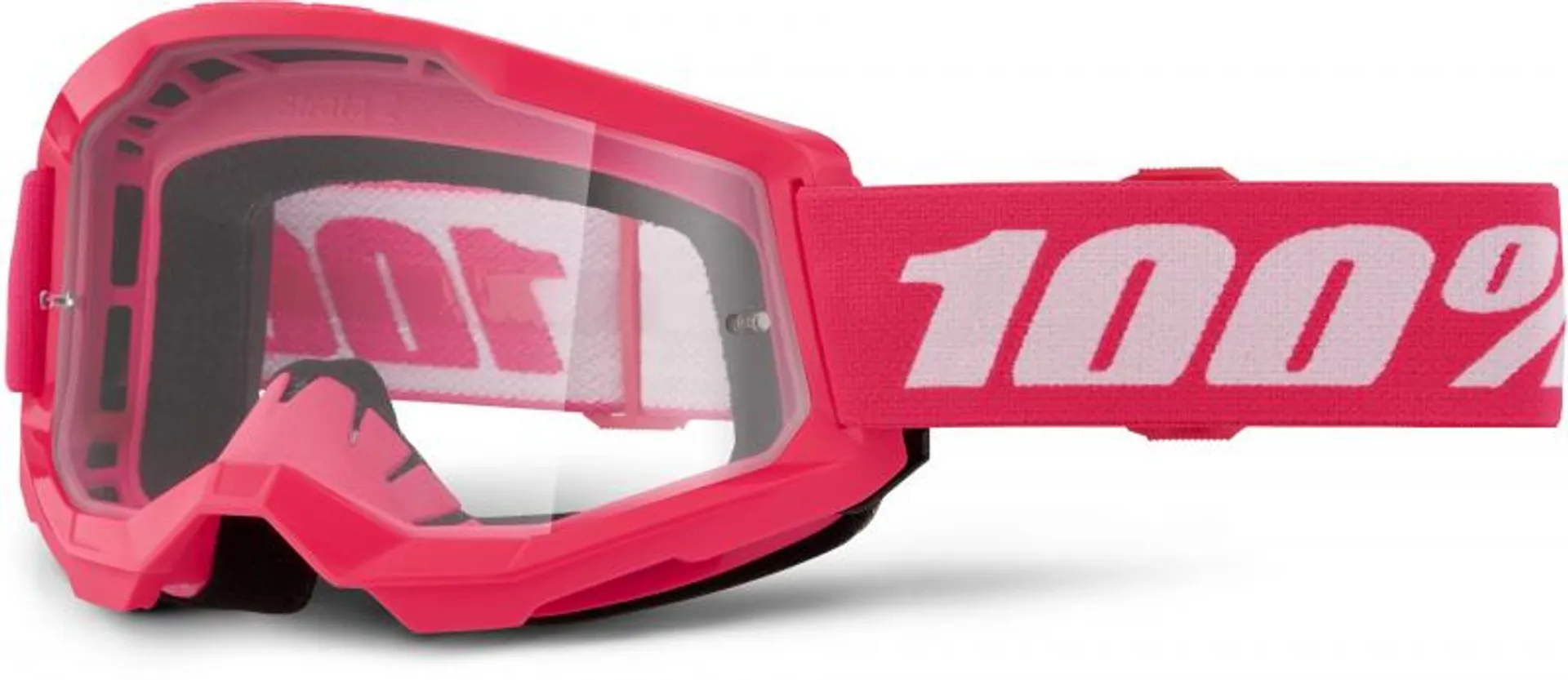 100% Strata 2 Youth PINK / CLEAR - 100% - Motocross Parts