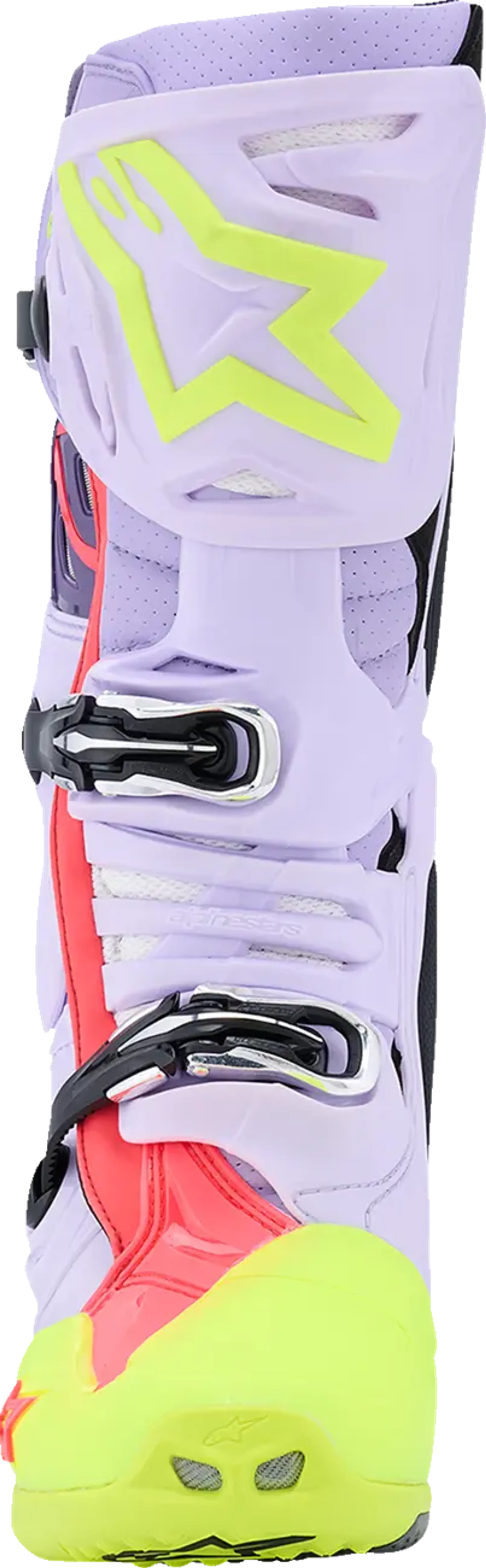 Alpinestars Tech 10 Supervented støvler - Lilla/gul/lyserød - Alpinestars